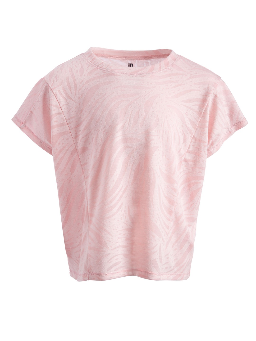 

Macy's Ideology Girls Pink Printed Extended Sleeves T-shirt