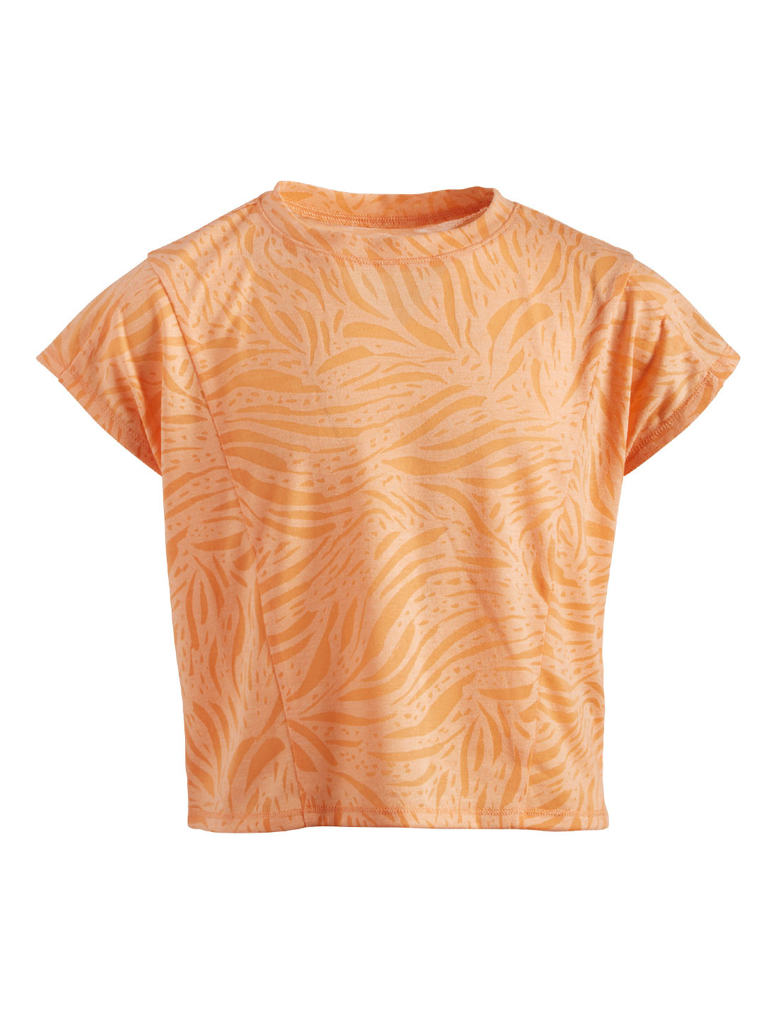 

Macy's Ideology Girls Orange Abstract Printed Extended Sleeves T-shirt