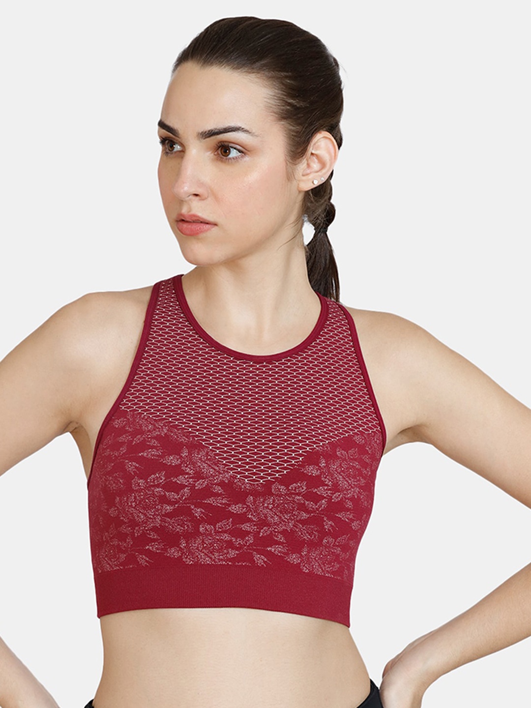 

Zelocity by Zivame Women Maroon Sports Bra