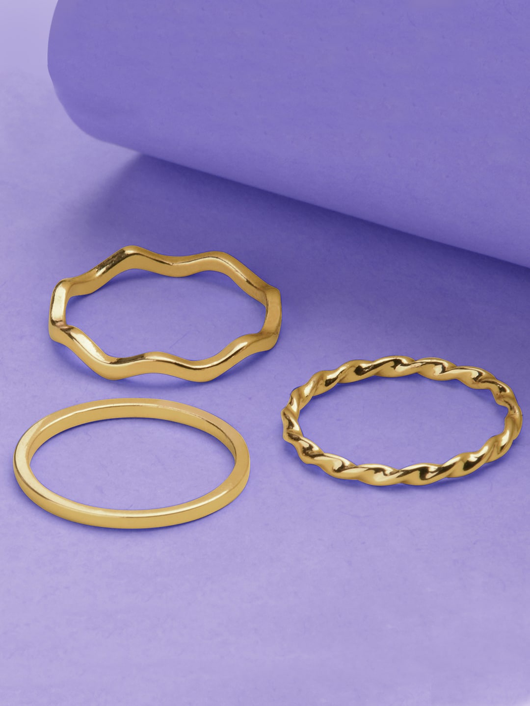 

Accessorize London Set Of 3 Gold-Plated Finger Rings