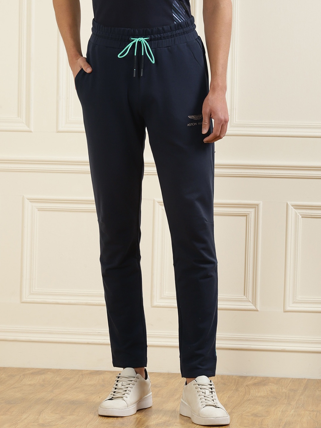 

HACKETT LONDON Men Navy Blue Solid Cotton Track Pants