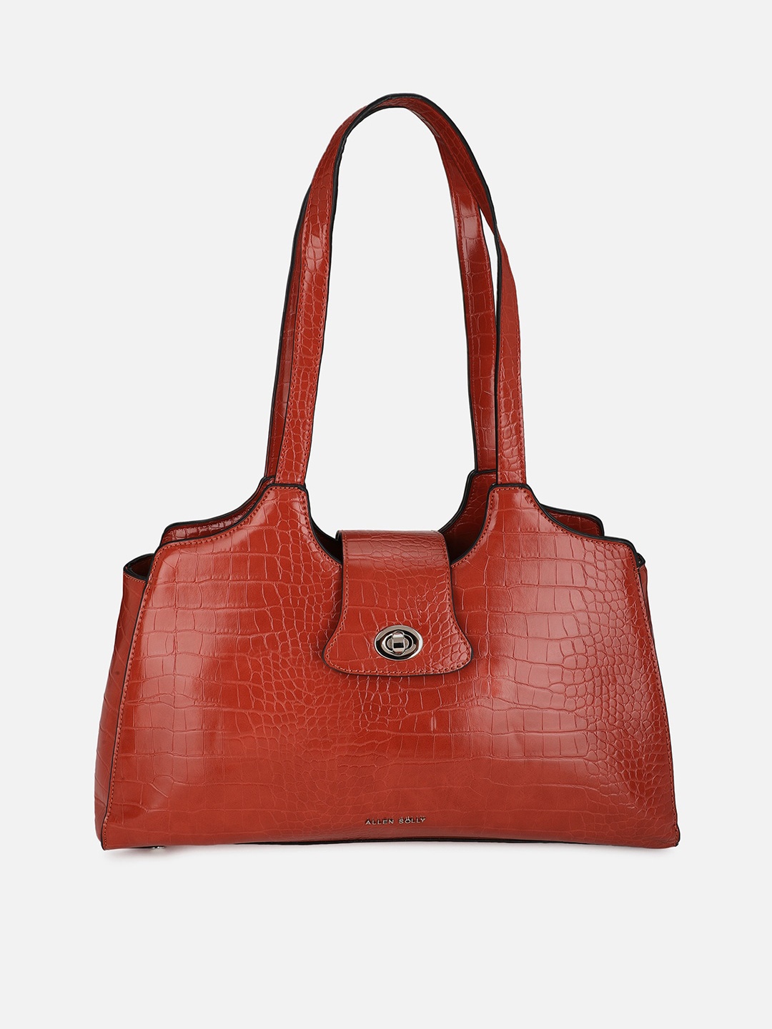 

Allen Solly Red Animal Textured PU Structured Shoulder Bag with Quilted