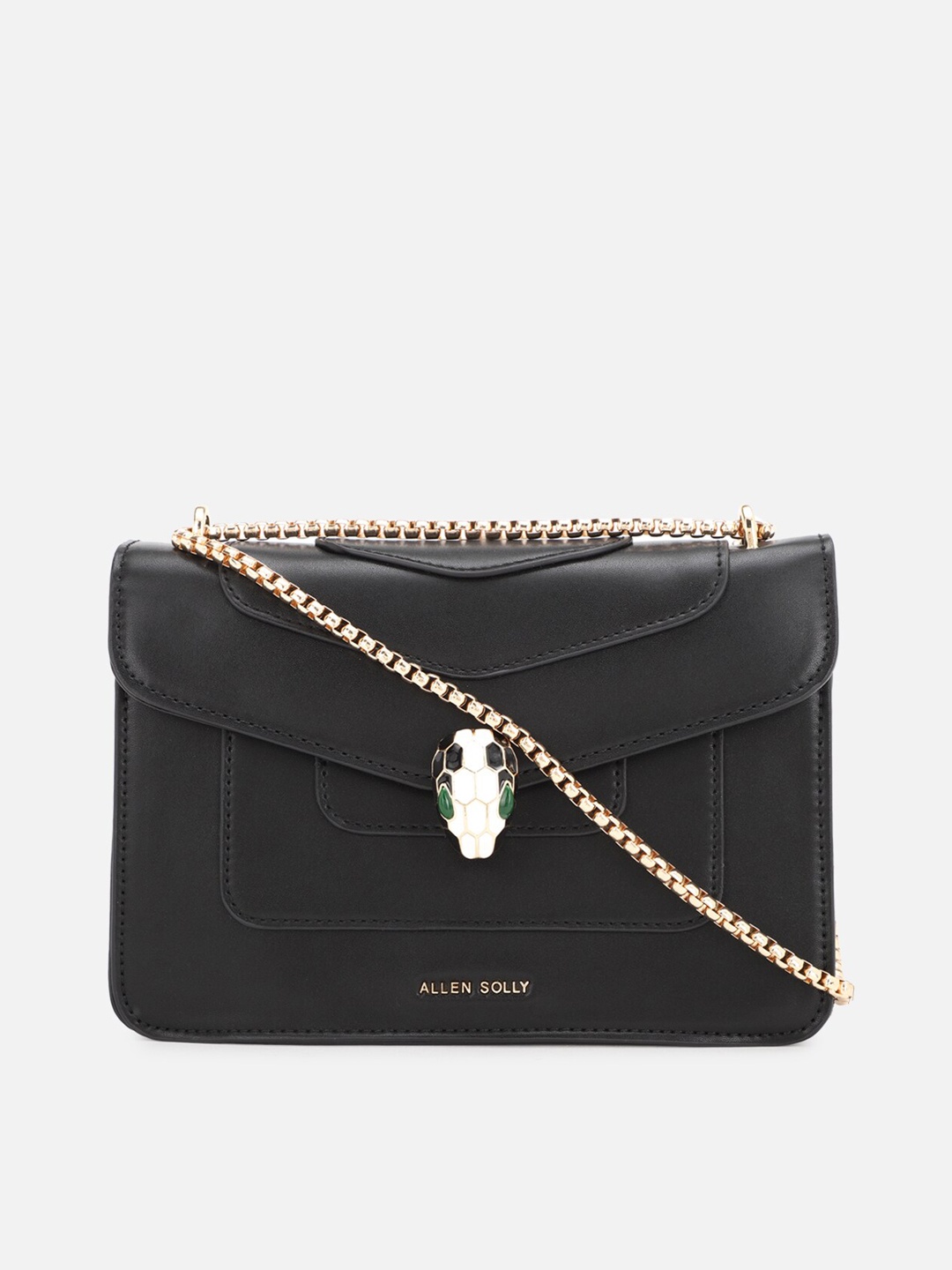 

Allen Solly Black PU Structured Sling Bag