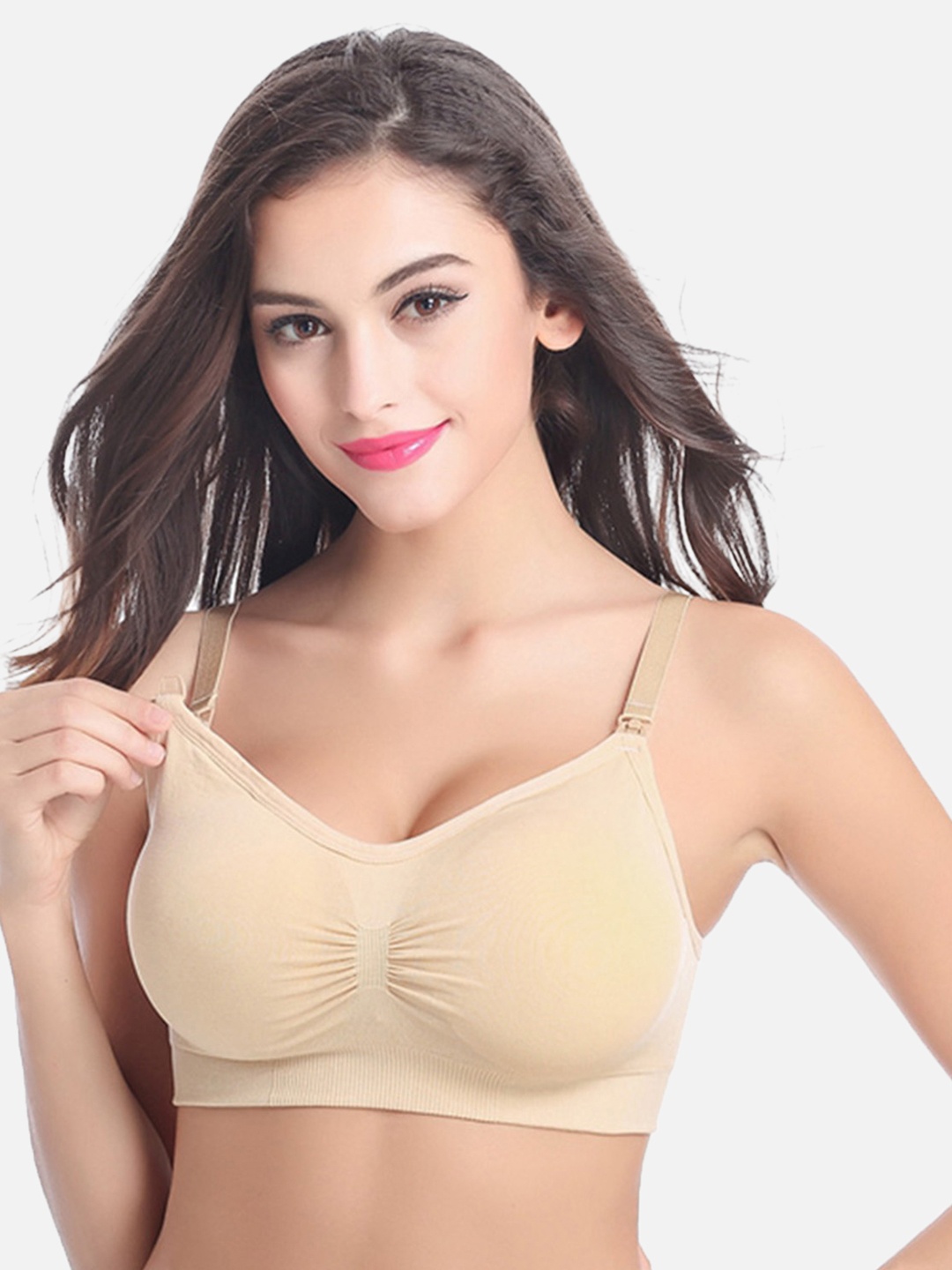 

DEALSEVEN FASHION Women Beige Bra