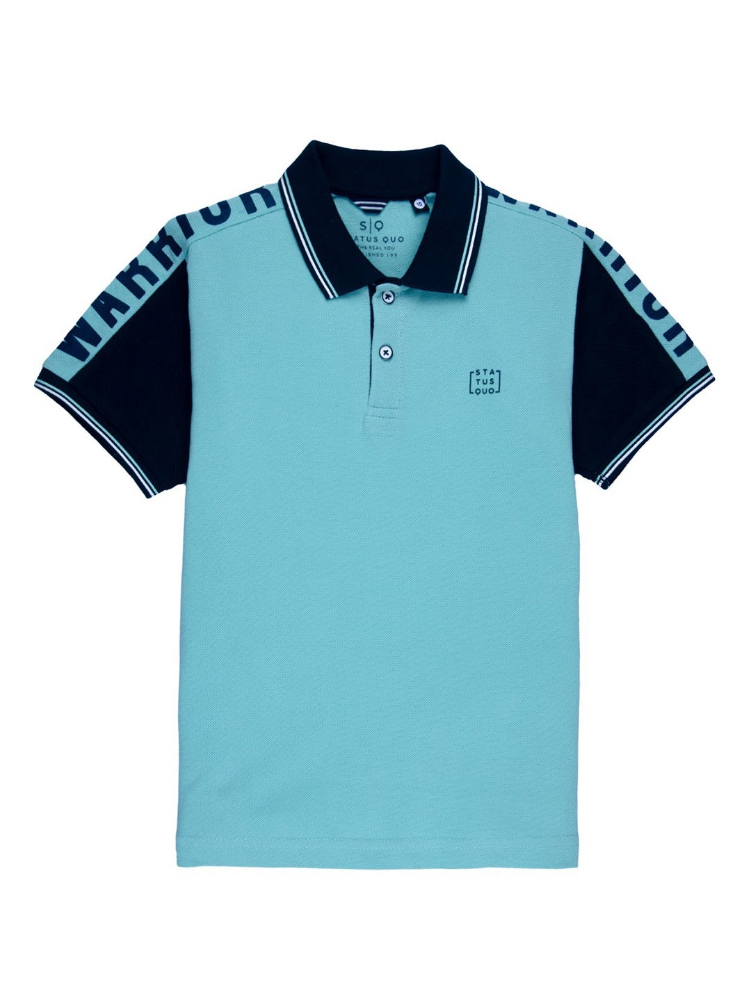 

Status Quo Boys Sea Green Polo Collar Applique T-shirt