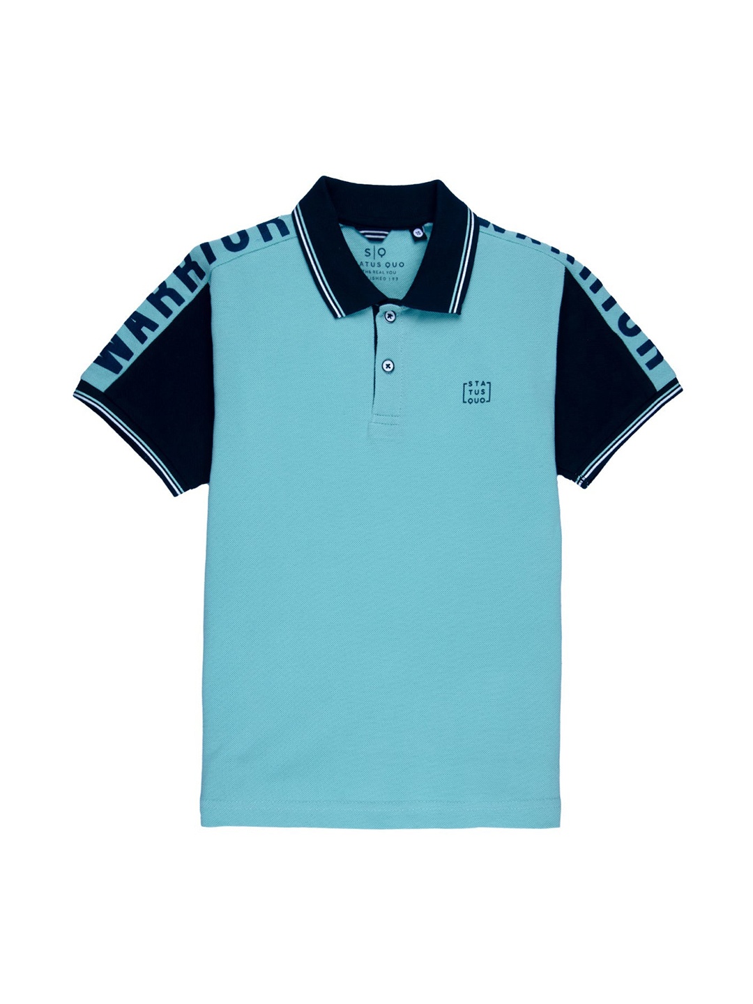 

Status Quo Boys Sea Green Polo Collar Applique T-shirt