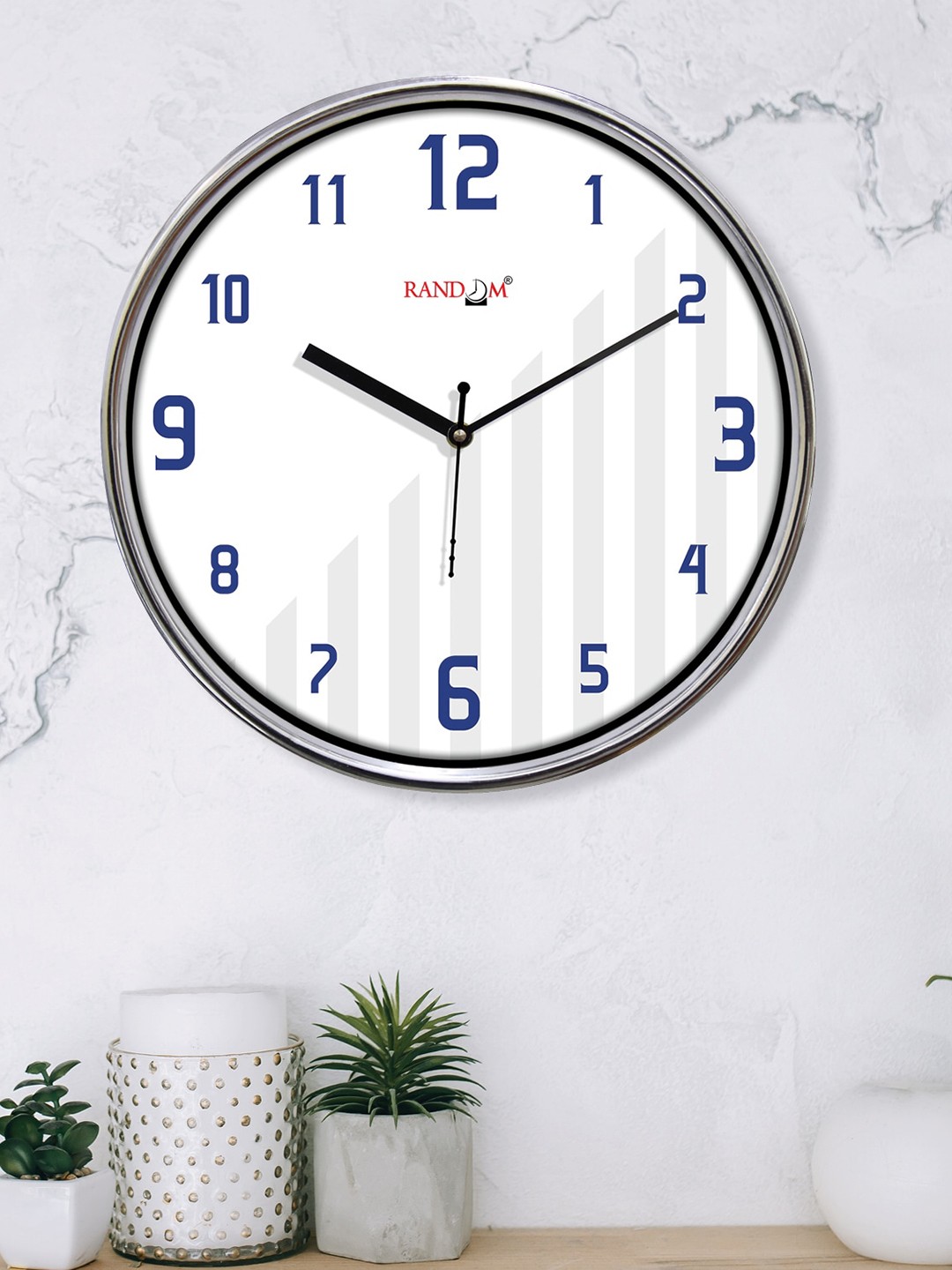 

RANDOM Unisex Grey Clocks, Silver