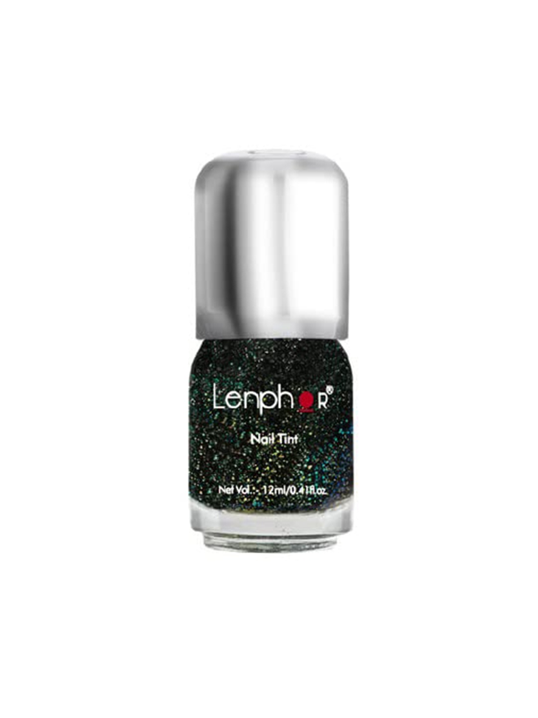 

Lenphor Glitter Long-Lasting Nail Tint 12ml - Party Girl 016, Black