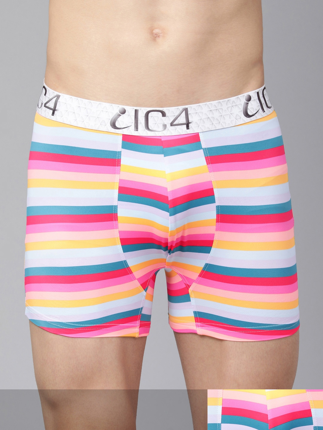 

IC4 Men Pack of 2 White & Blue Printed Trunk