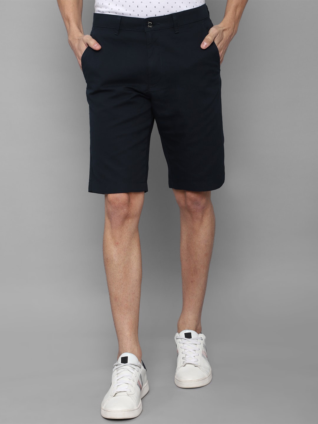 

Allen Solly Men Navy Blue Slim Fit Shorts