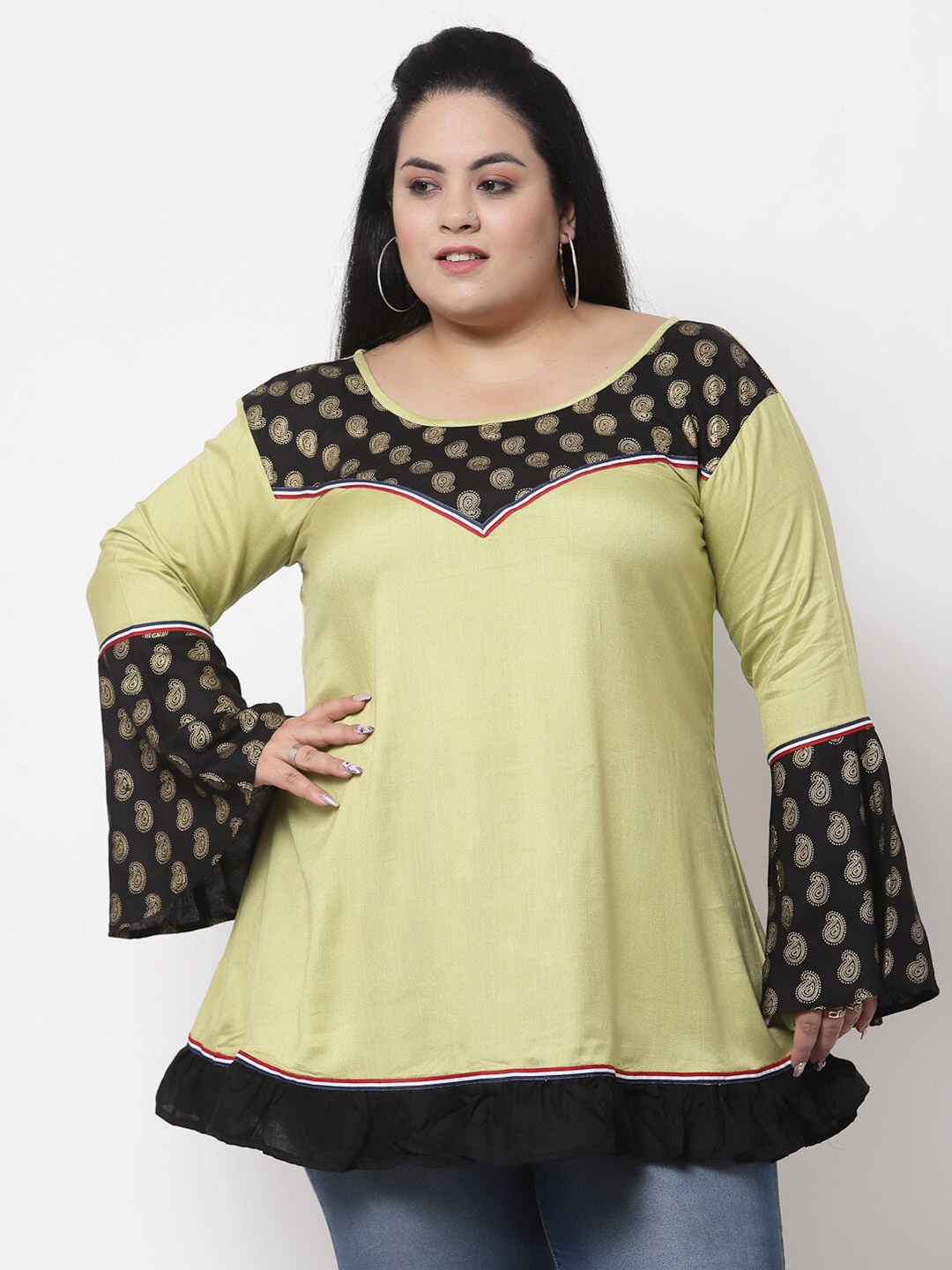 

FAZZN Green & Black Top