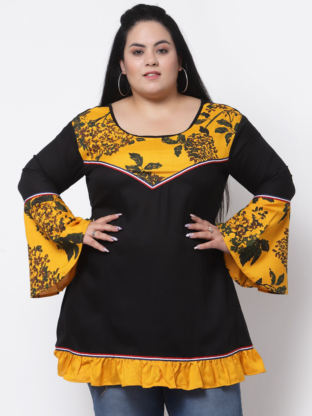 

FAZZN Black Print Top
