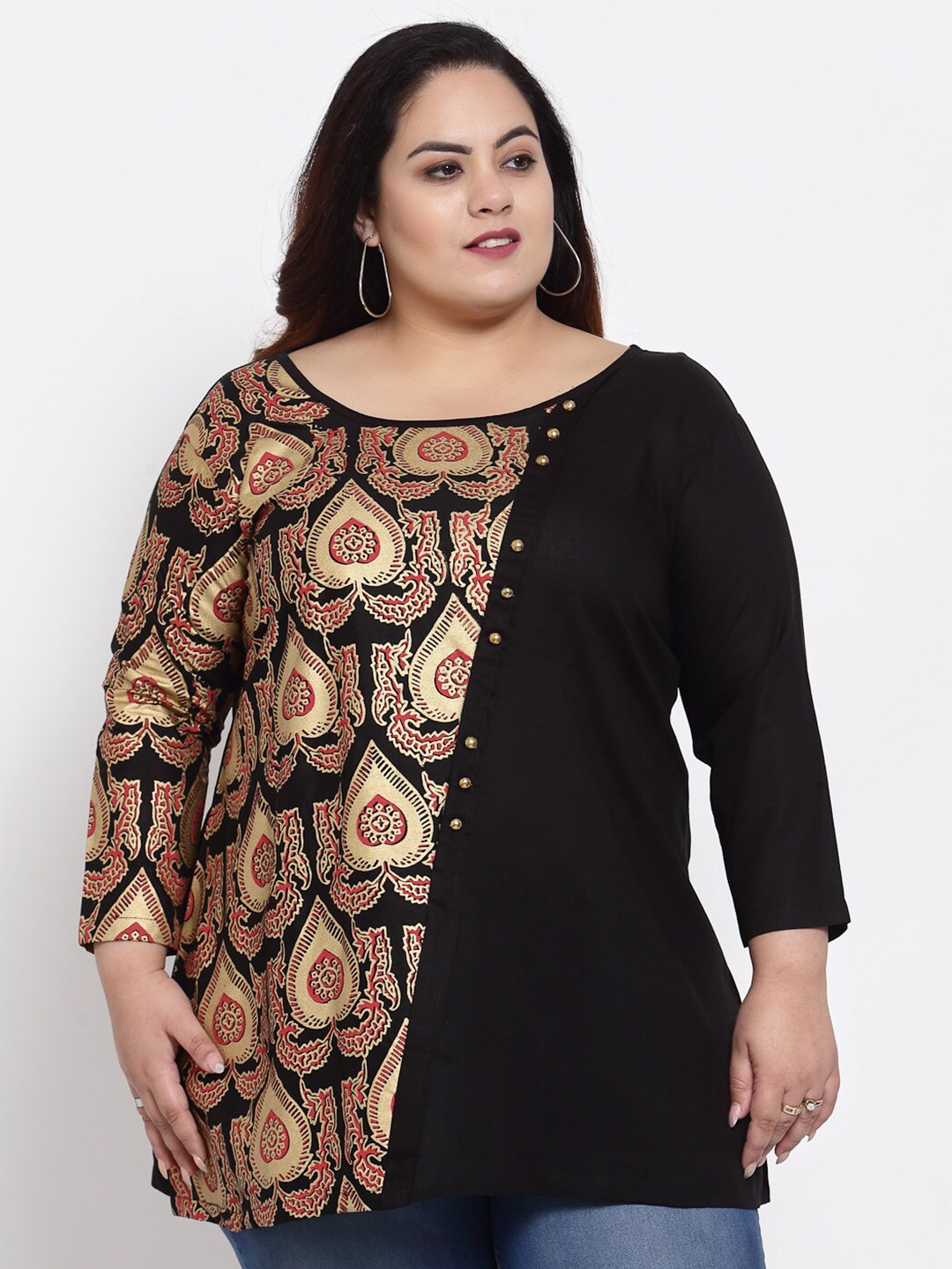 

FAZZN Black Print Top