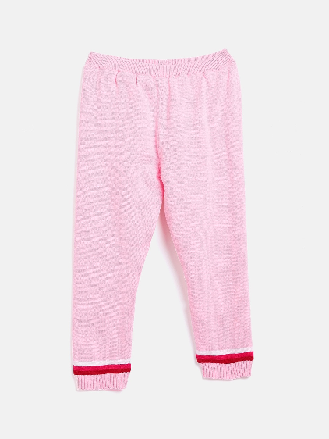 

JWAAQ Girls Pink Solid Pure Cotton Lounge Pants
