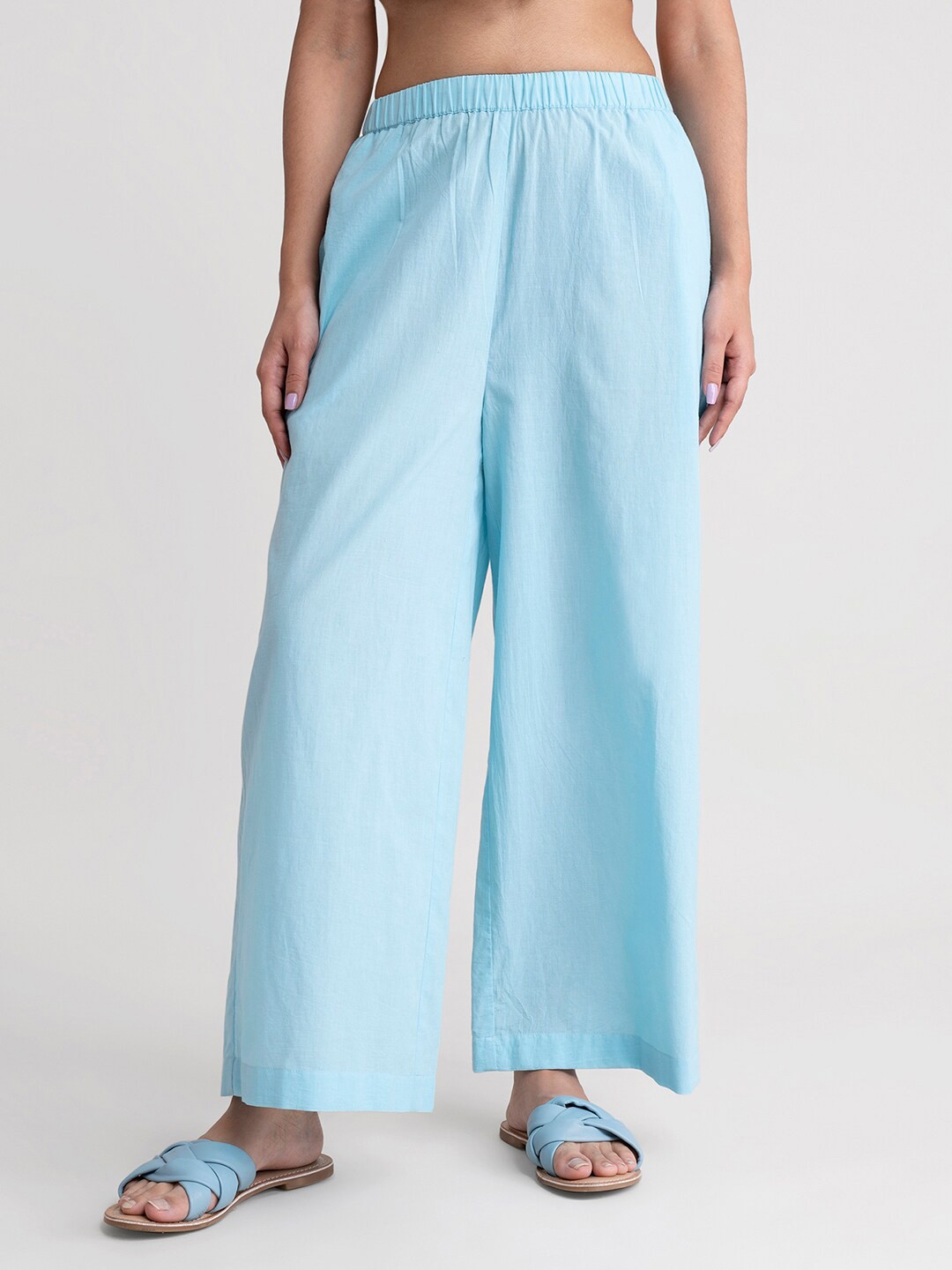 

Pink Fort Women Blue Palazzos