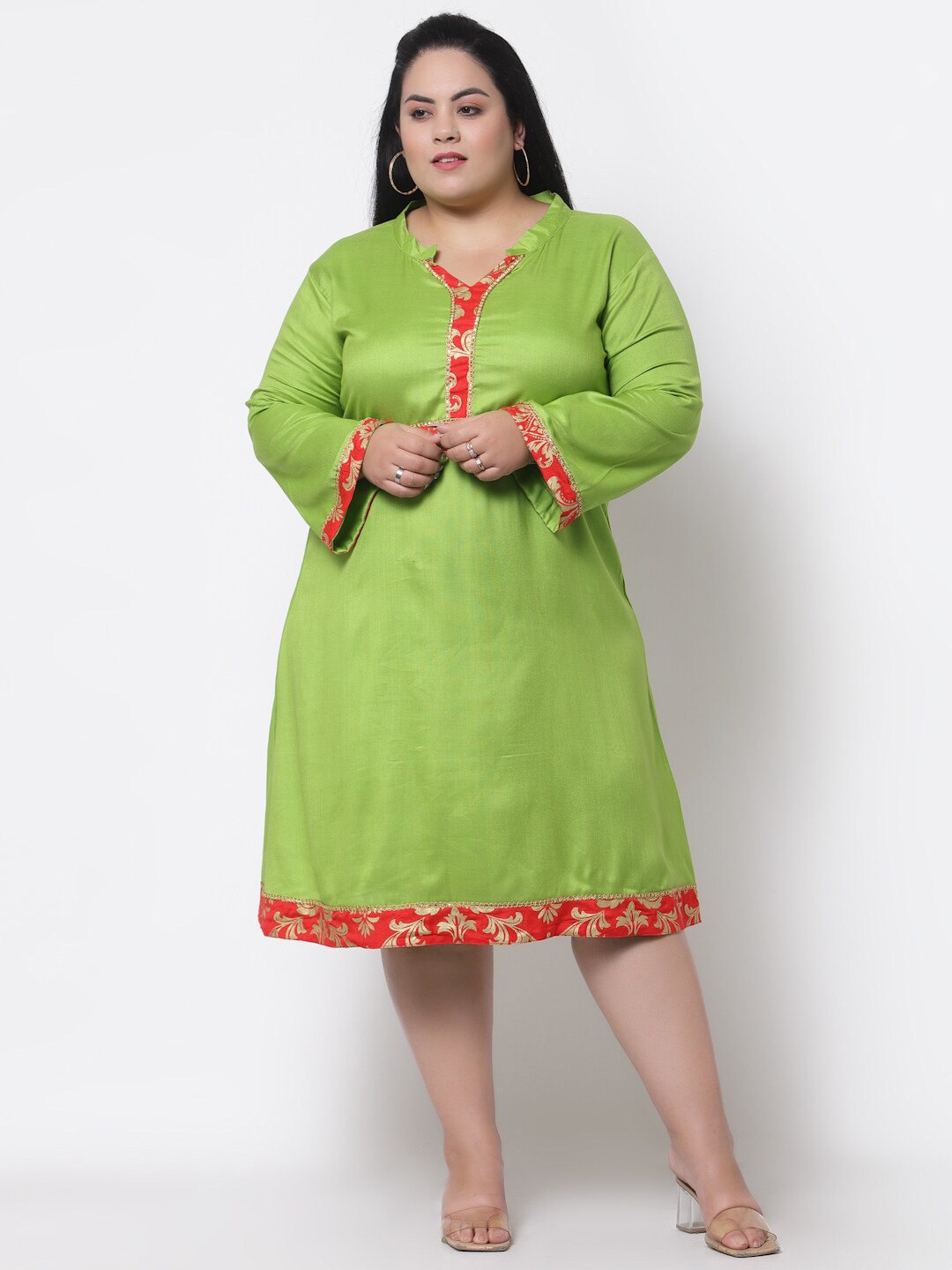 

FAZZN Green A-Line Dress