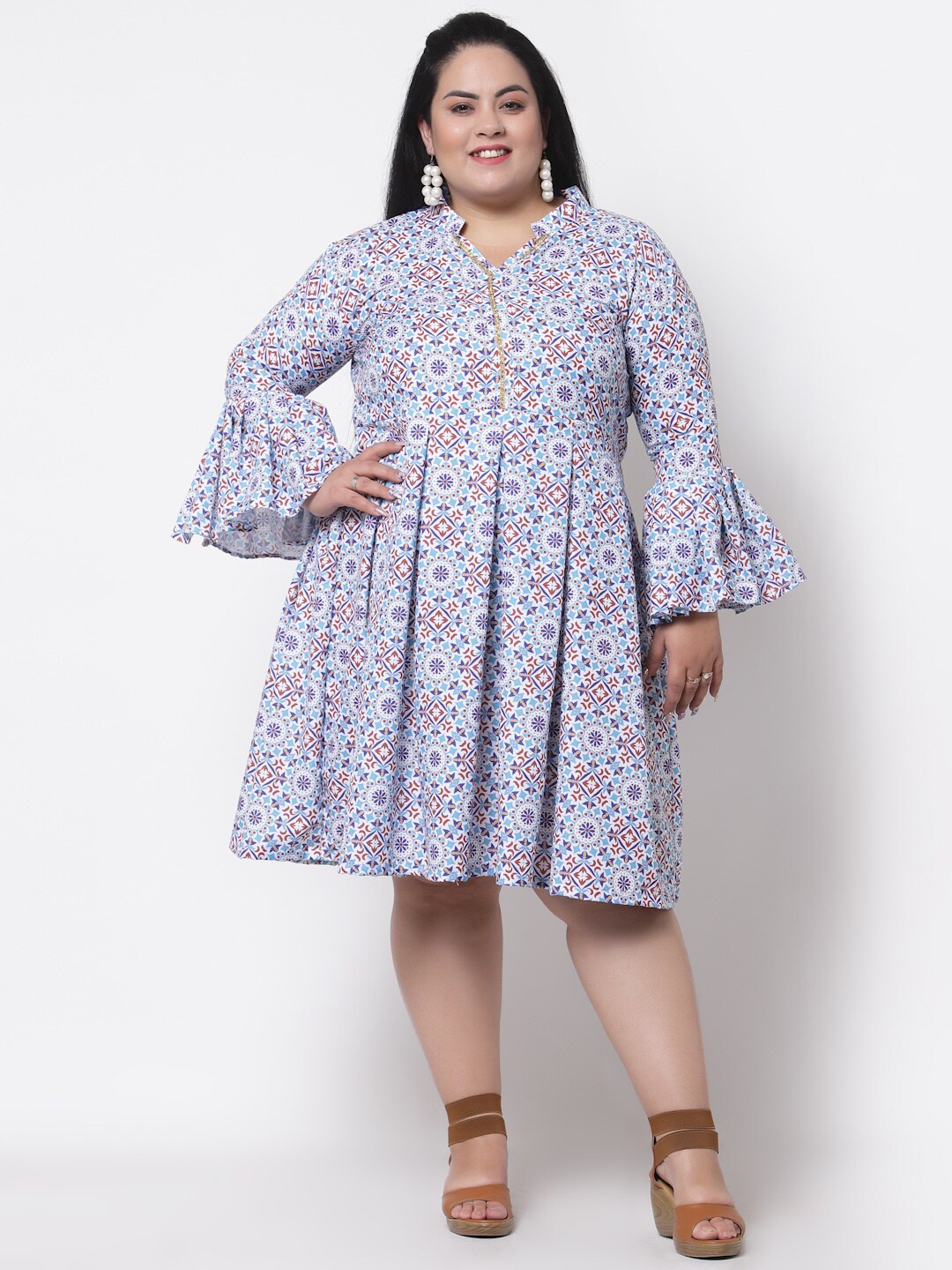 

FAZZN Multicoloured Floral Dress, Multi