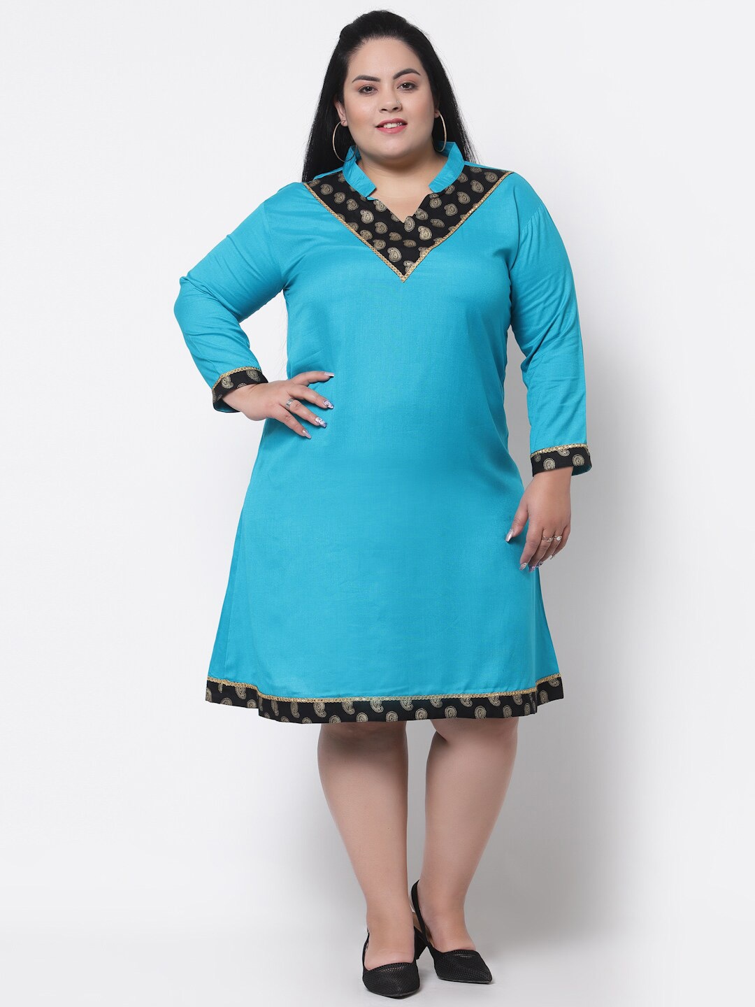 

FAZZN Blue A-Line Dress