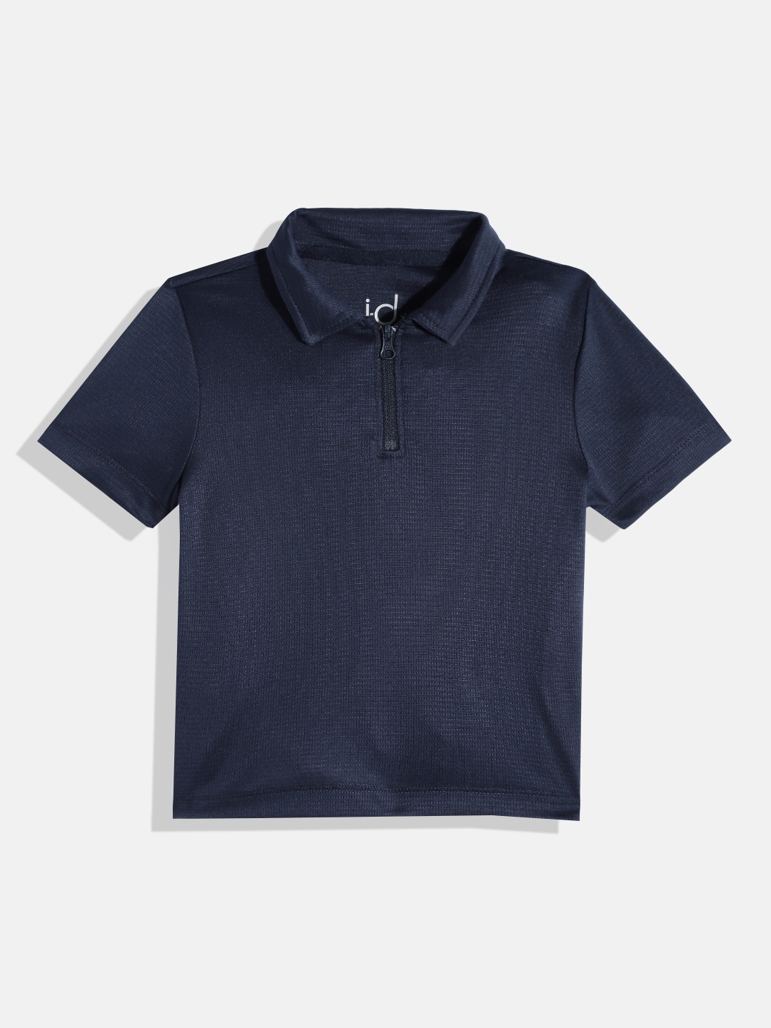 

Macy's Ideology Boys Navy Blue Solid Polo Collar T-shirt