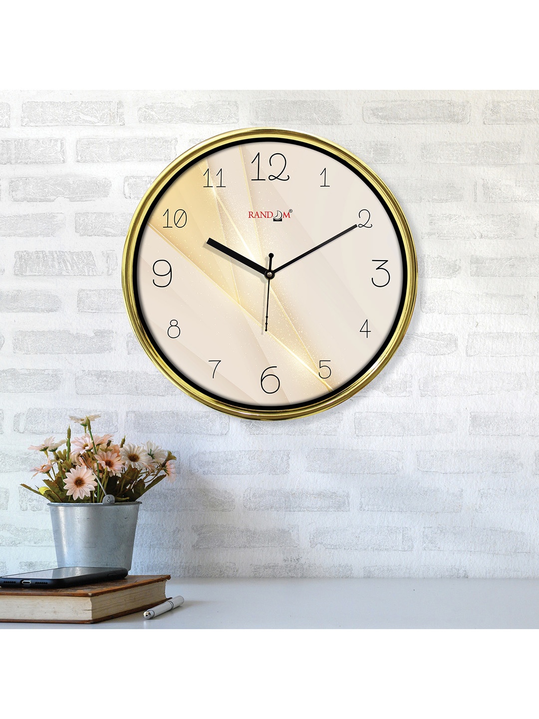 

RANDOM Unisex Cream Clocks