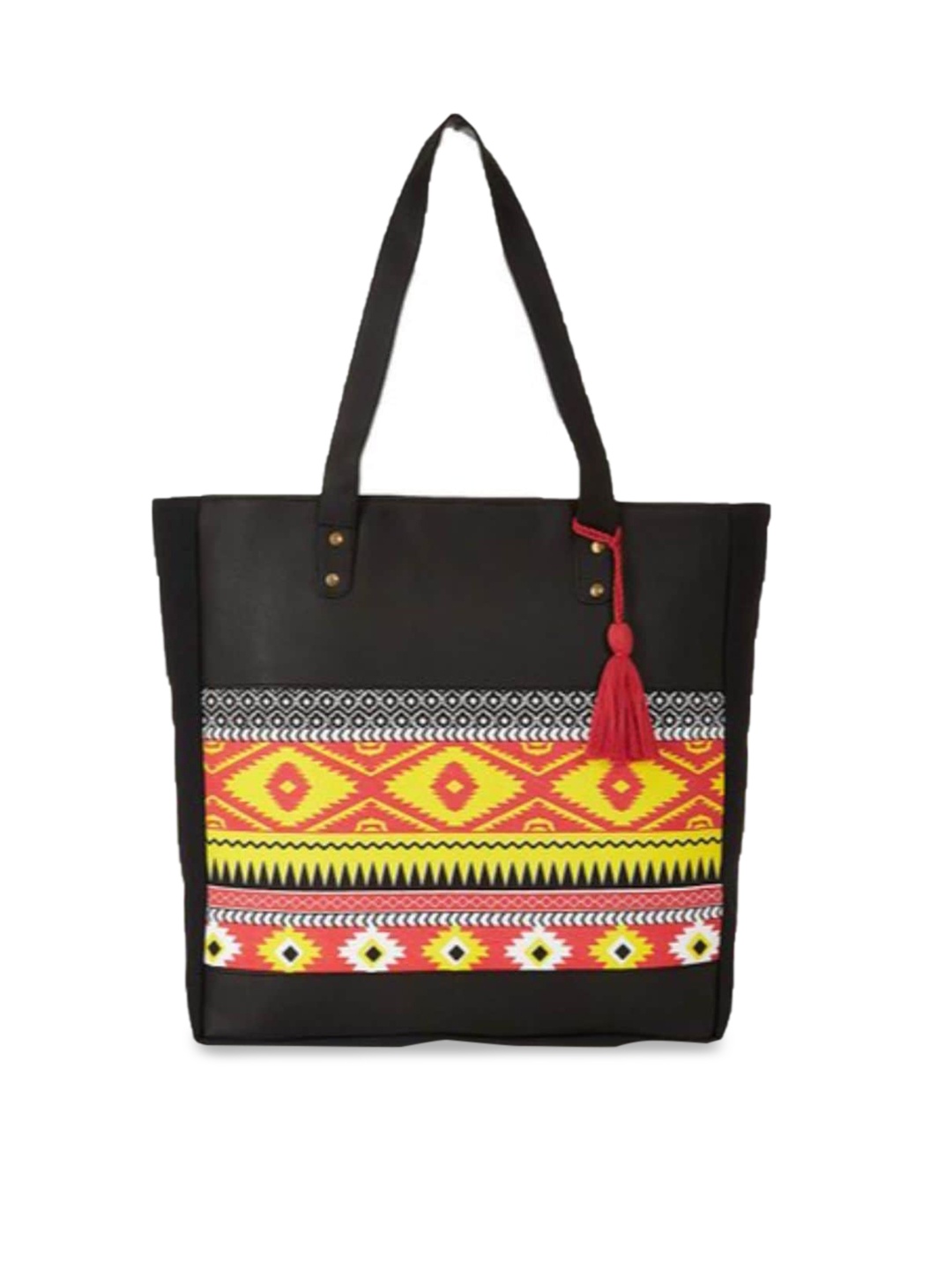 

Kanvas Katha Multicoloured Printed Structured Tote Bag, Multi