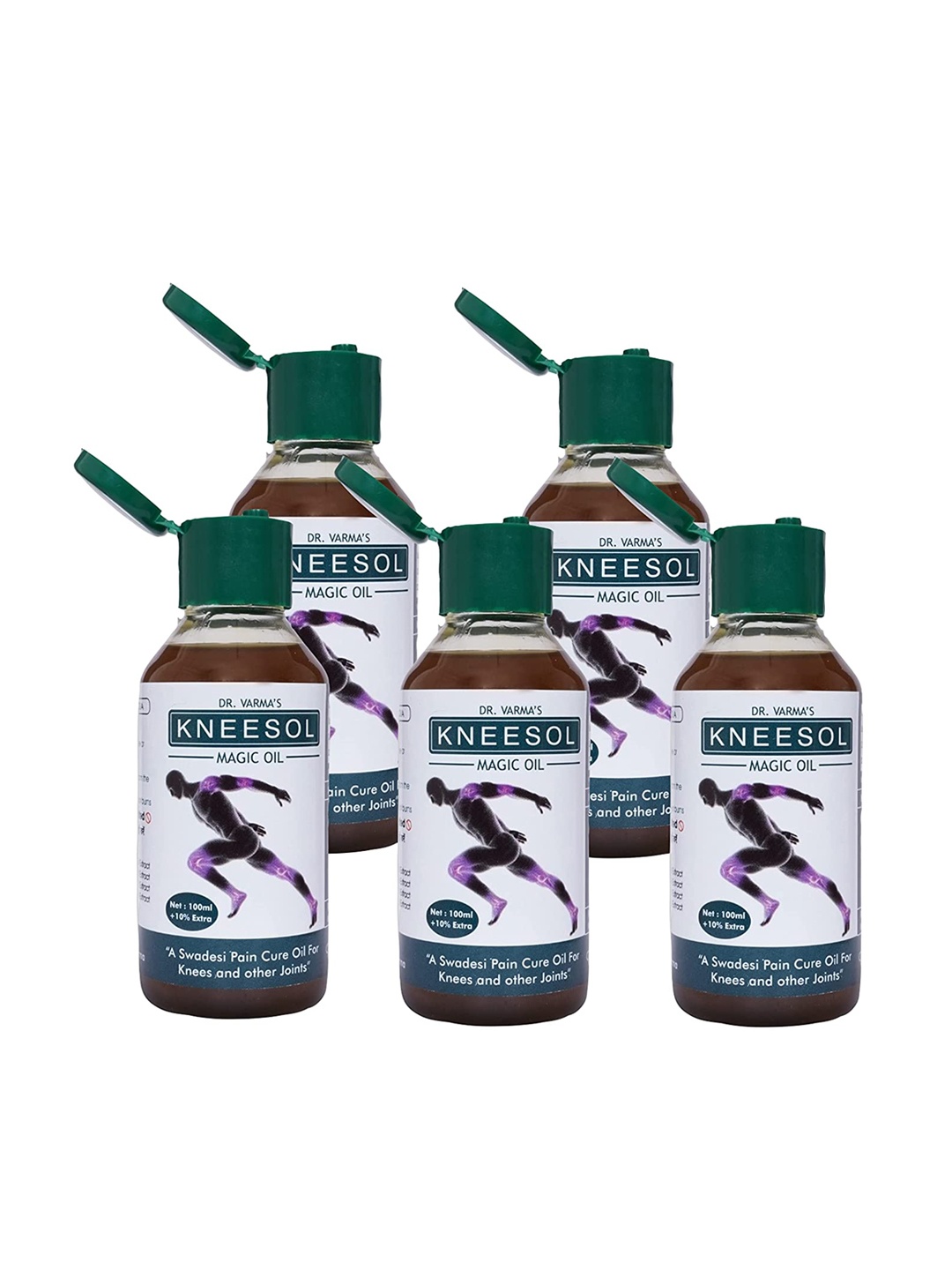 

Kneesol Set Of 5 Knee & Other Joints Pain Relief Oil, Brown