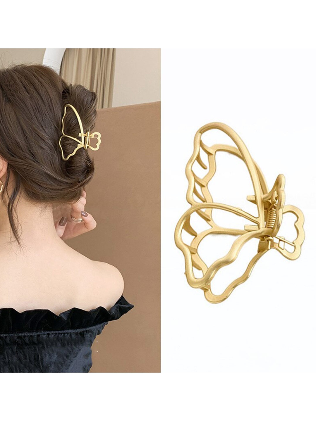 

VAGHBHATT Women Gold-Toned Claw Clip