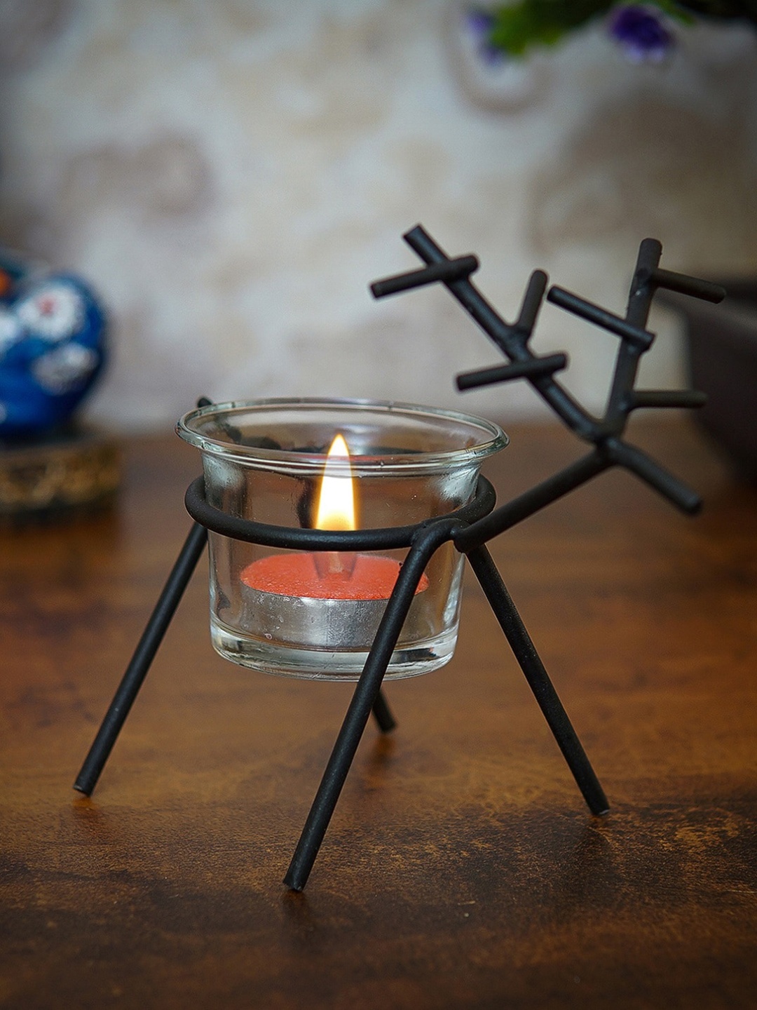 

StatueStudio Black & Transparent Metal Candle Holders