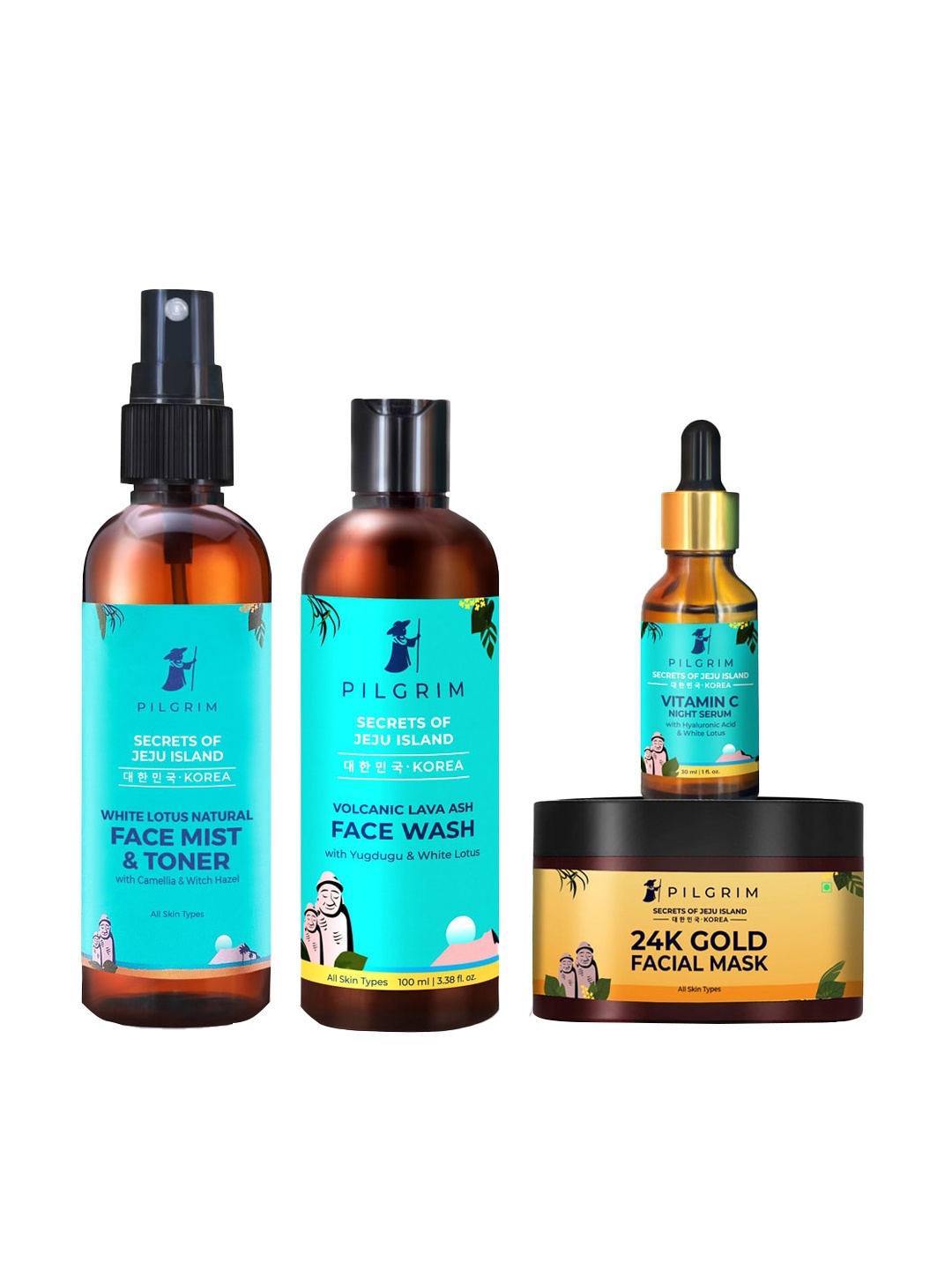 

Pilgrim Advanced 24K Gold & Vitamin C Infused Facial Kit 280ml, Teal