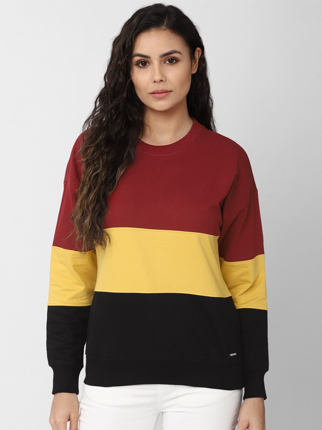 

Van Heusen Woman Women Multicoloured Colourblocked Sweatshirt, Multi