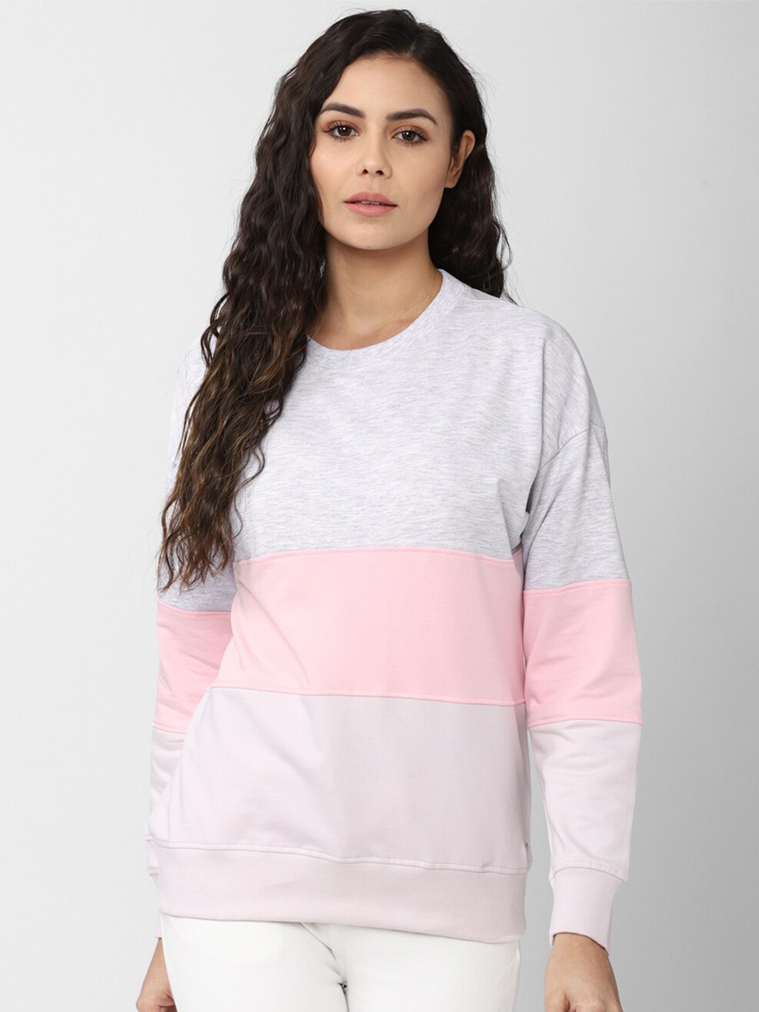 

Van Heusen Woman Women Multicoloured Colourblocked Sweatshirt, Multi