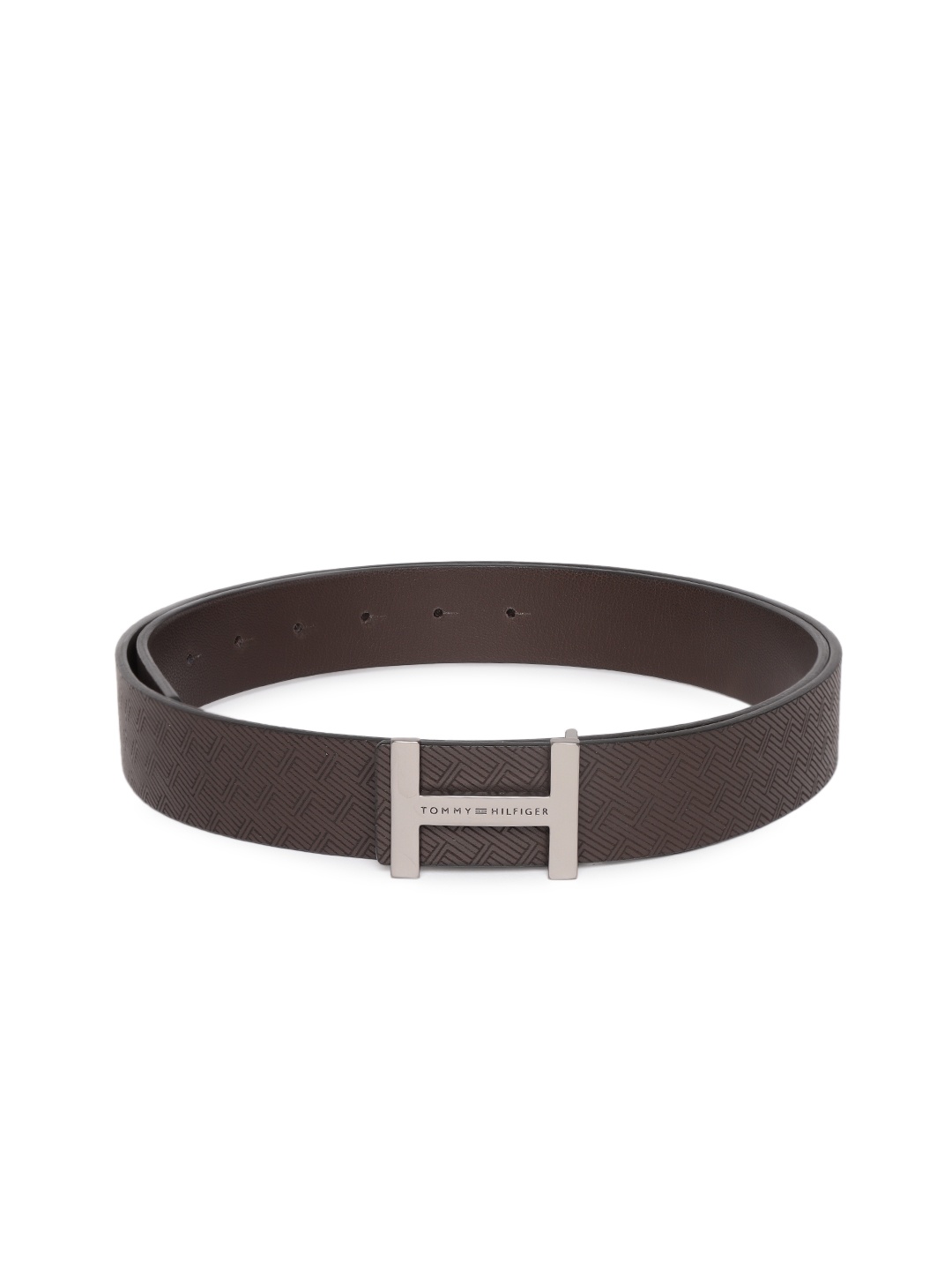 

Tommy Hilfiger Men Brown Textured Leather Belt