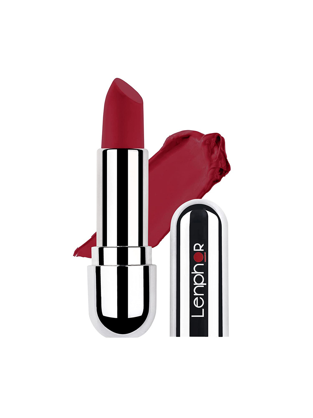 

Lenphor Long Lasting Non-Drying Velvestick Lipstick with Vitamin E - Red Lust, Maroon