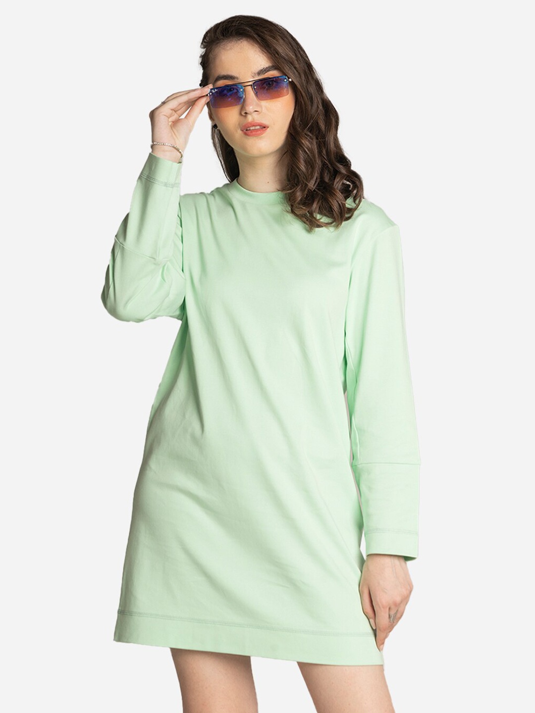 

EDRIO Green A-Line Mini Dress