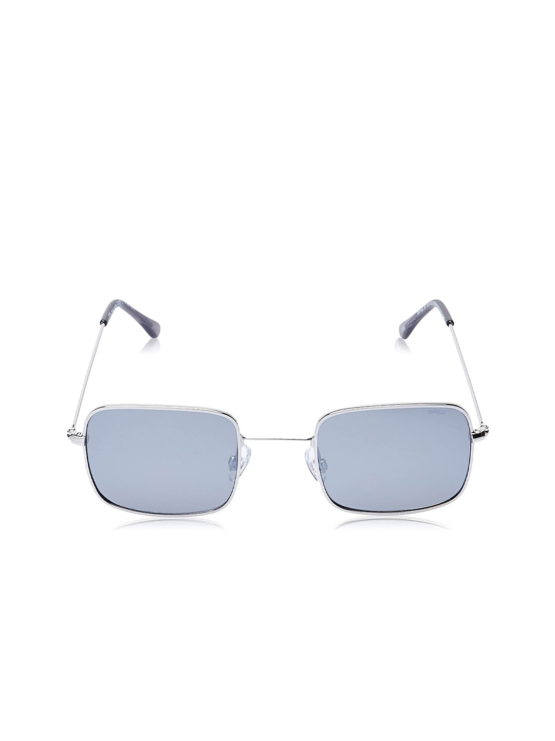 

INVU Unisex Blue Lens & Silver-Toned Square Sunglasses with UV Protected Lens