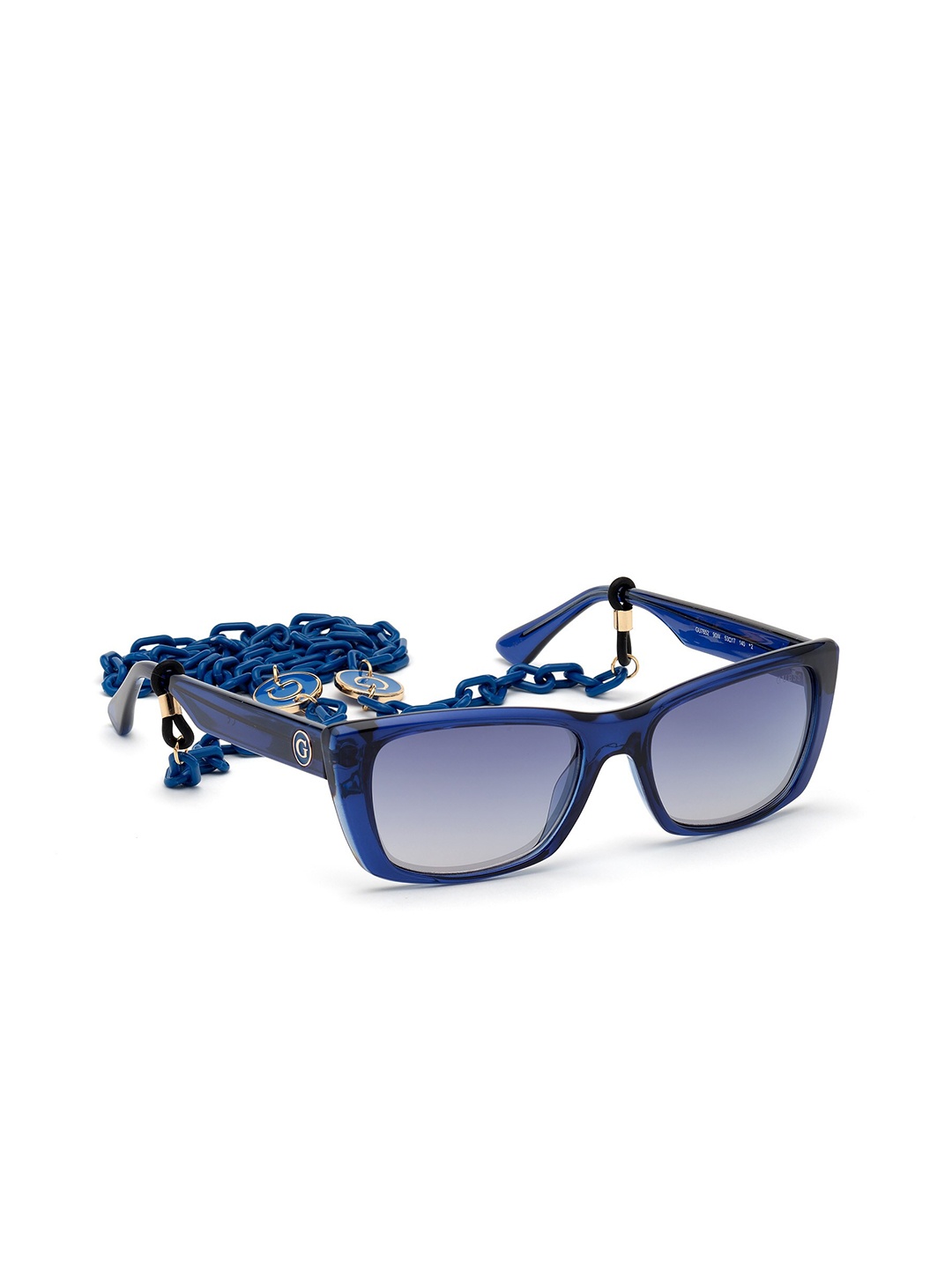 

GUESS Women Blue Lens & Blue Wayfarer Sunglasses with UV Protected Lens