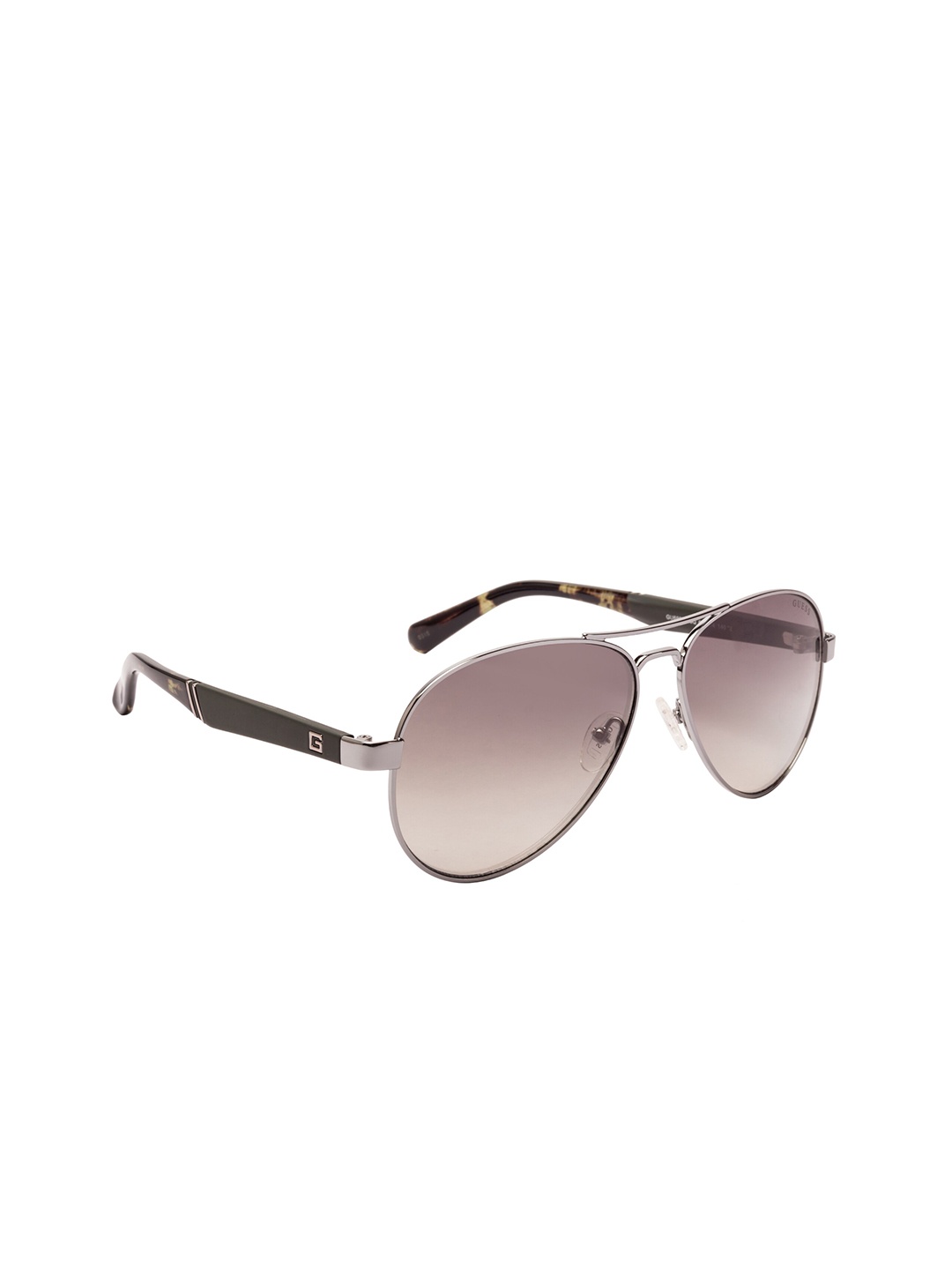 

GUESS Unisex Brown Lens & Gold-Toned Aviator Sunglasses with UV Protected Lens