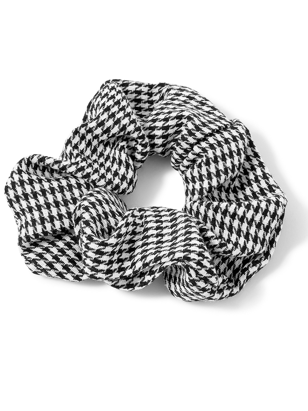 

Accessorize London Women Dogtooth Ponytail Holder Scrunchie, White
