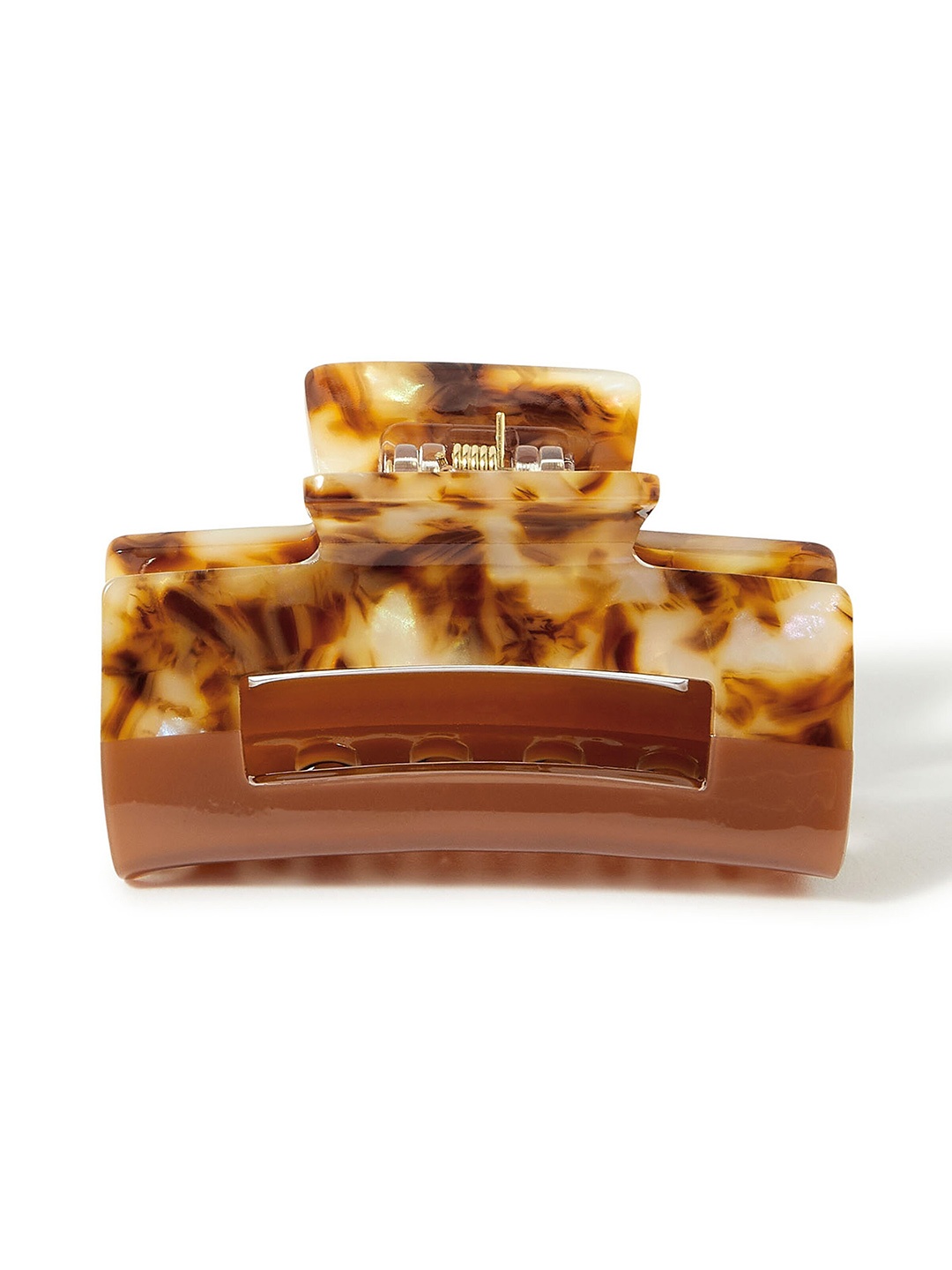 

Accessorize London Women Marble Mix Rectangular Claw Clip, Brown