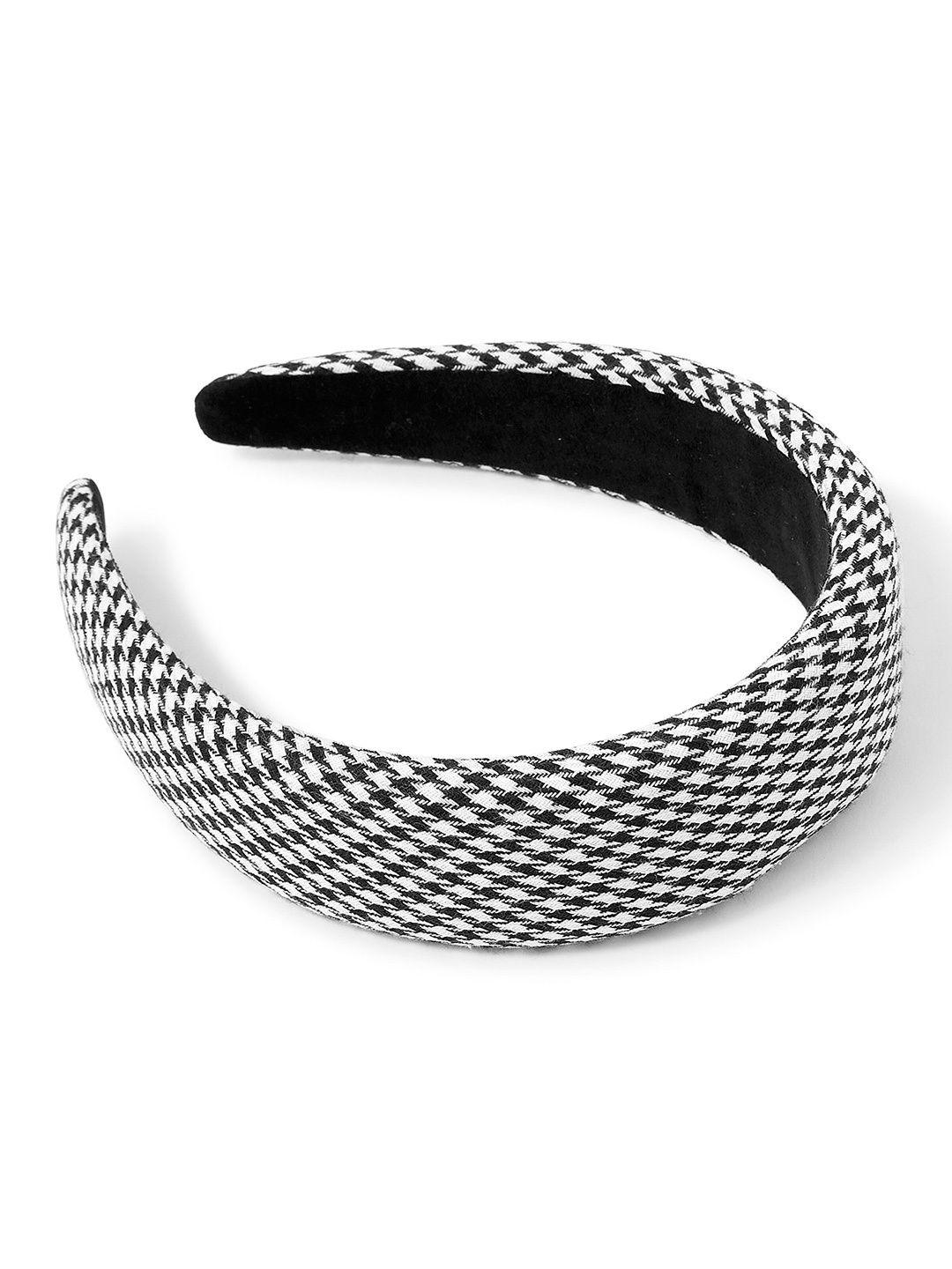 

Accessorize London Women White & Black Dogtooth Rounded Alice Hair Band