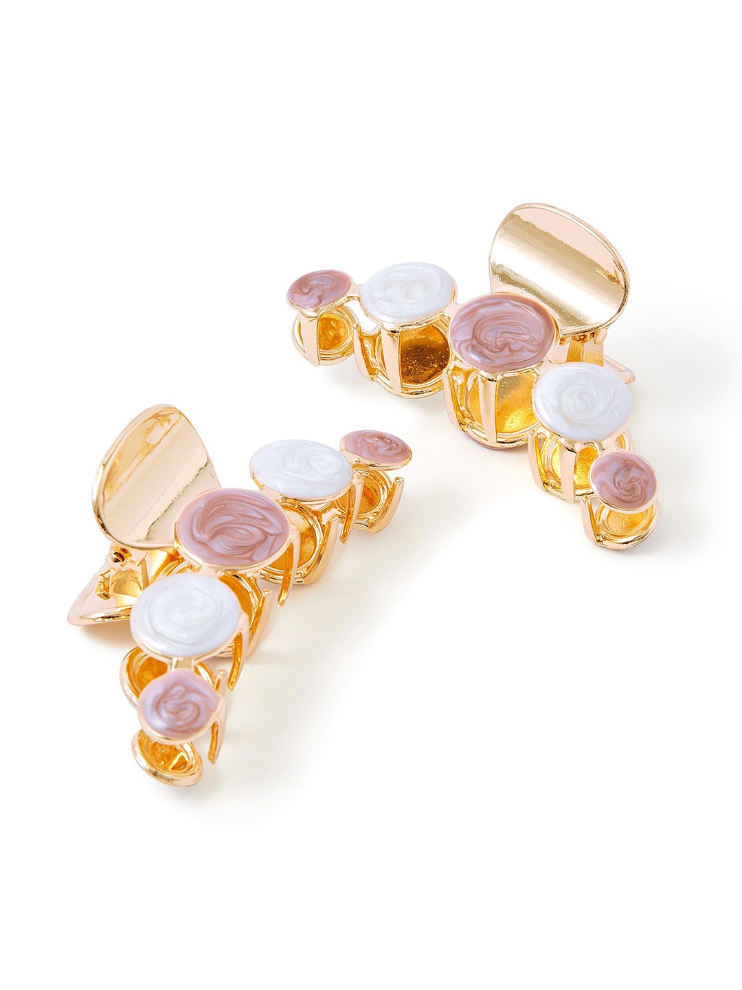 

Accessorize Women Set of 2 Gem Claw Clip, Gold