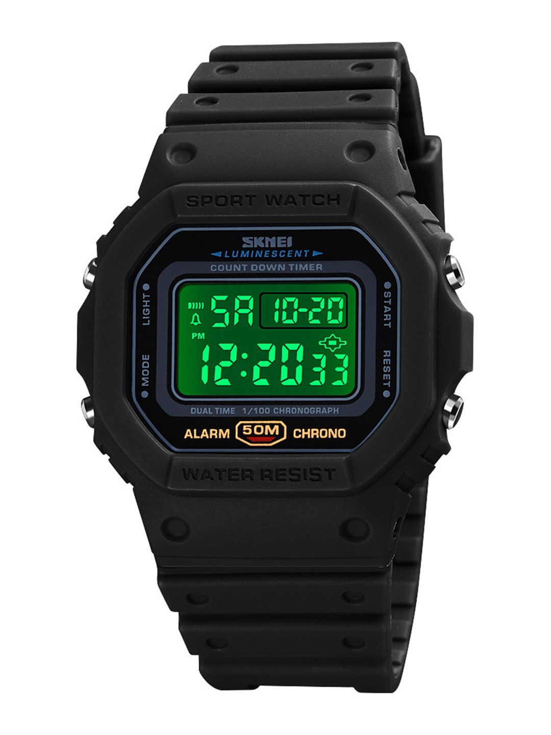 

Skmei Men Dial & Black Wrap Around Straps Digital Watch Skmei_1628_Black
