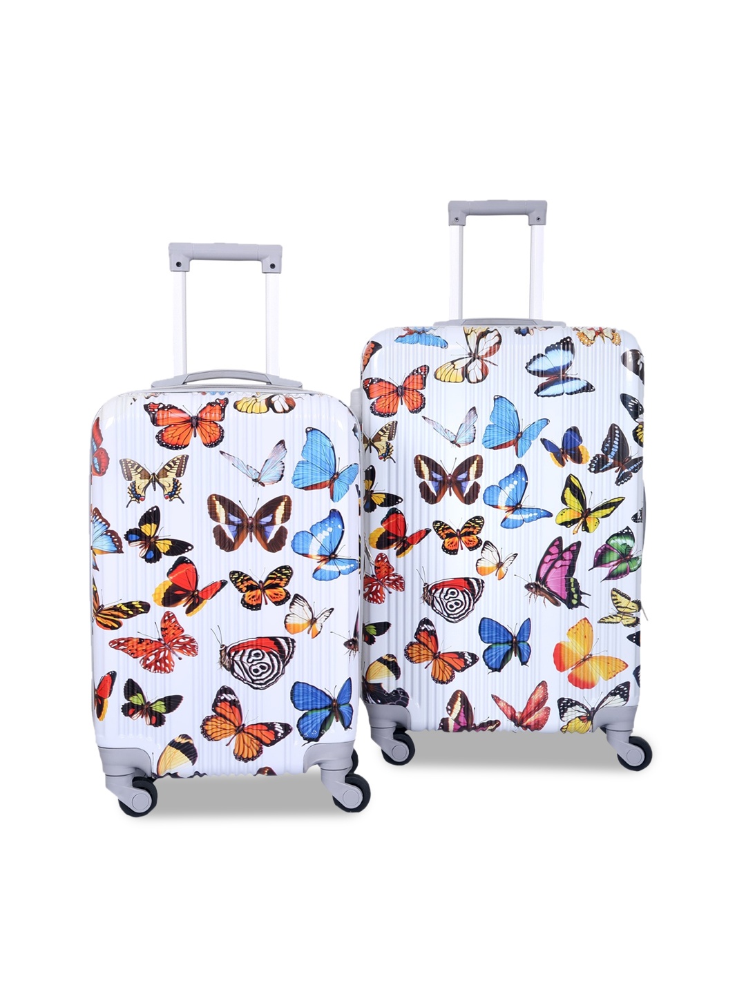 

Polo Class Set of 2 White & Blue Printed Trolley Bags