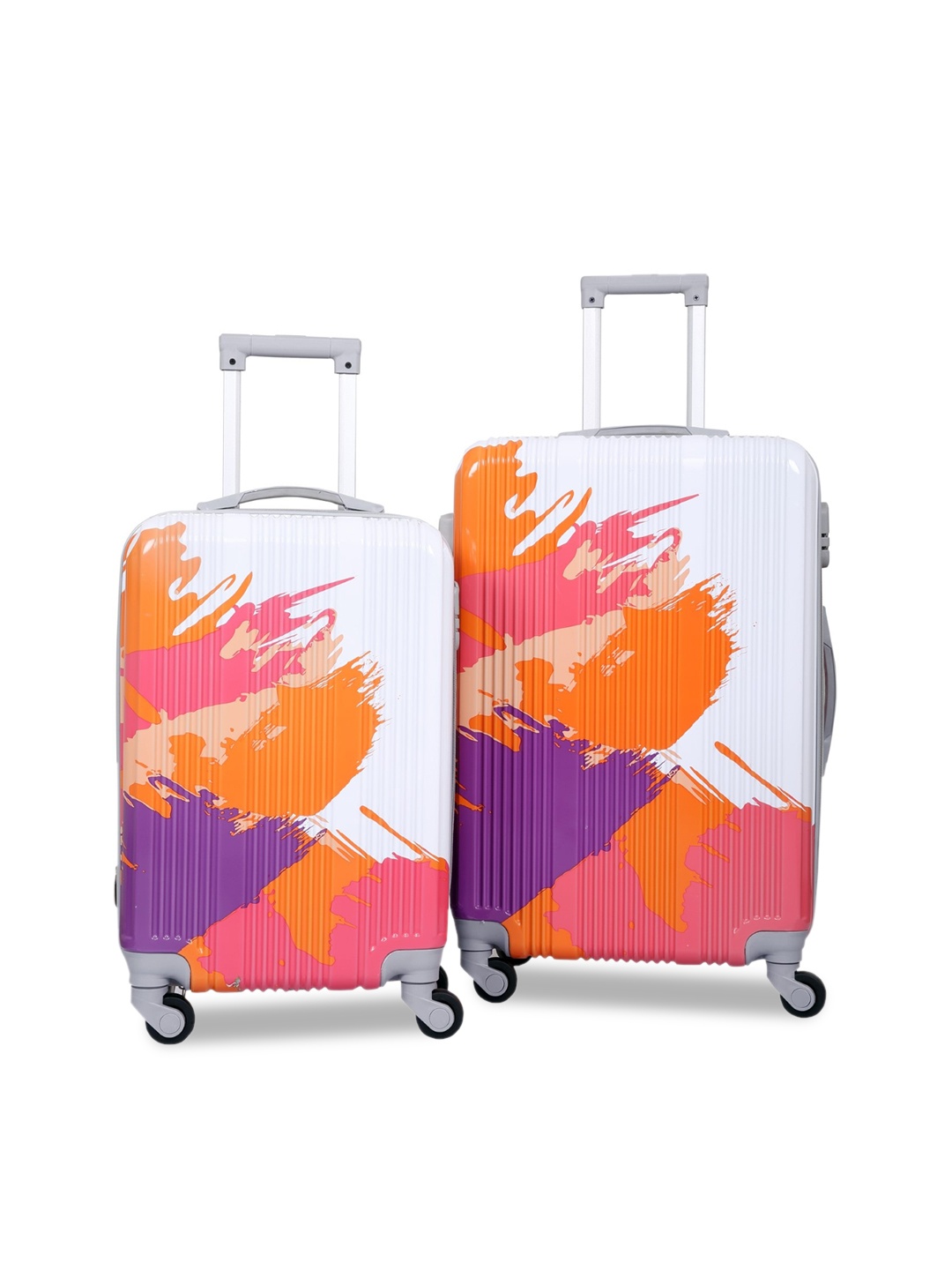 

Polo Class Set of 2 Orange Printed Trolley Bags