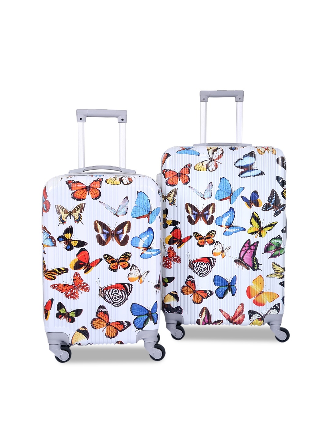 

Polo Class Set Of 2 White Printed Hard Trolley Bag