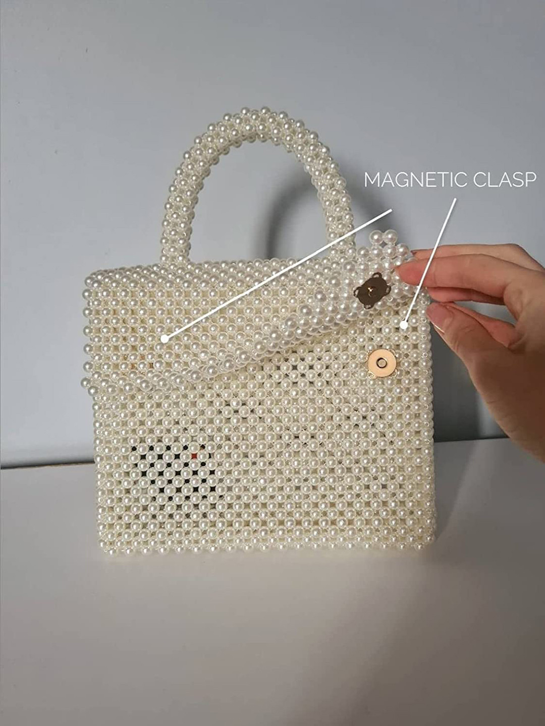 

Pearlfiesta Cream-Coloured Shopper Handheld Bag