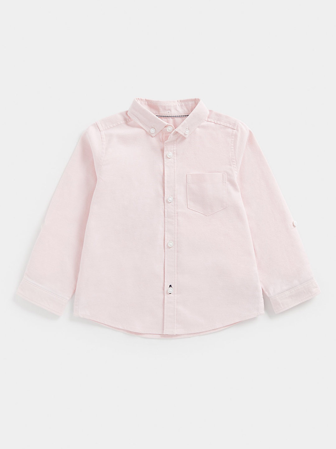 

mothercare Boys Pink Solid Oxford Pure Cotton Casual Shirt