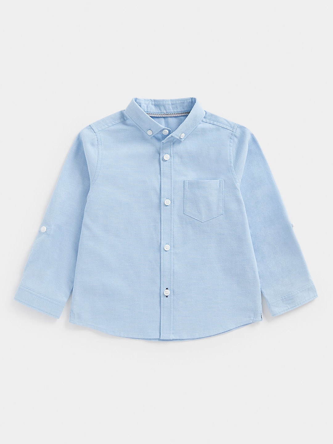 

mothercare Infant Boys Blue Solid Oxford Pure Cotton Casual Shirt