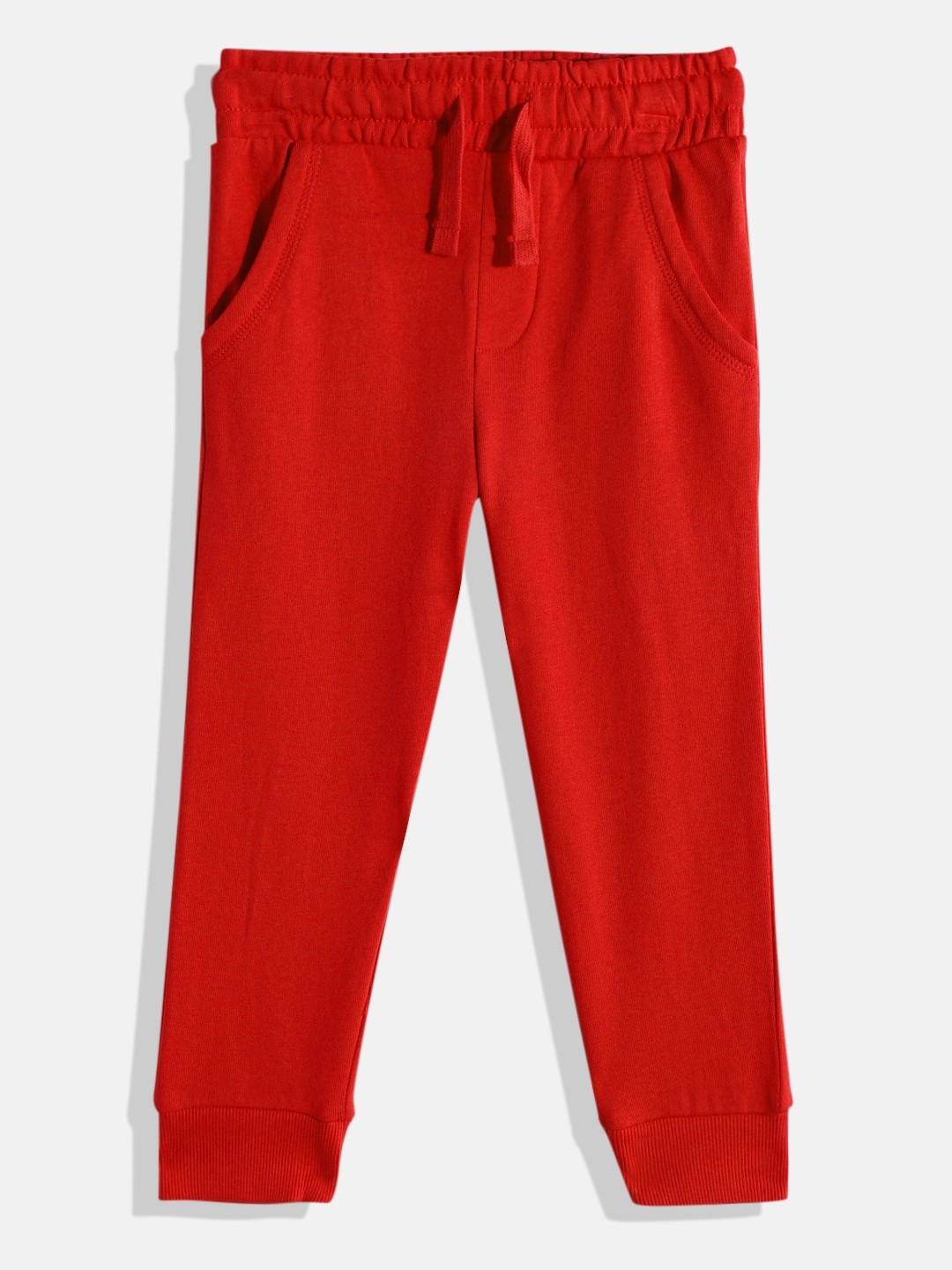 

mothercare Boys Red Solid Cotton Joggers