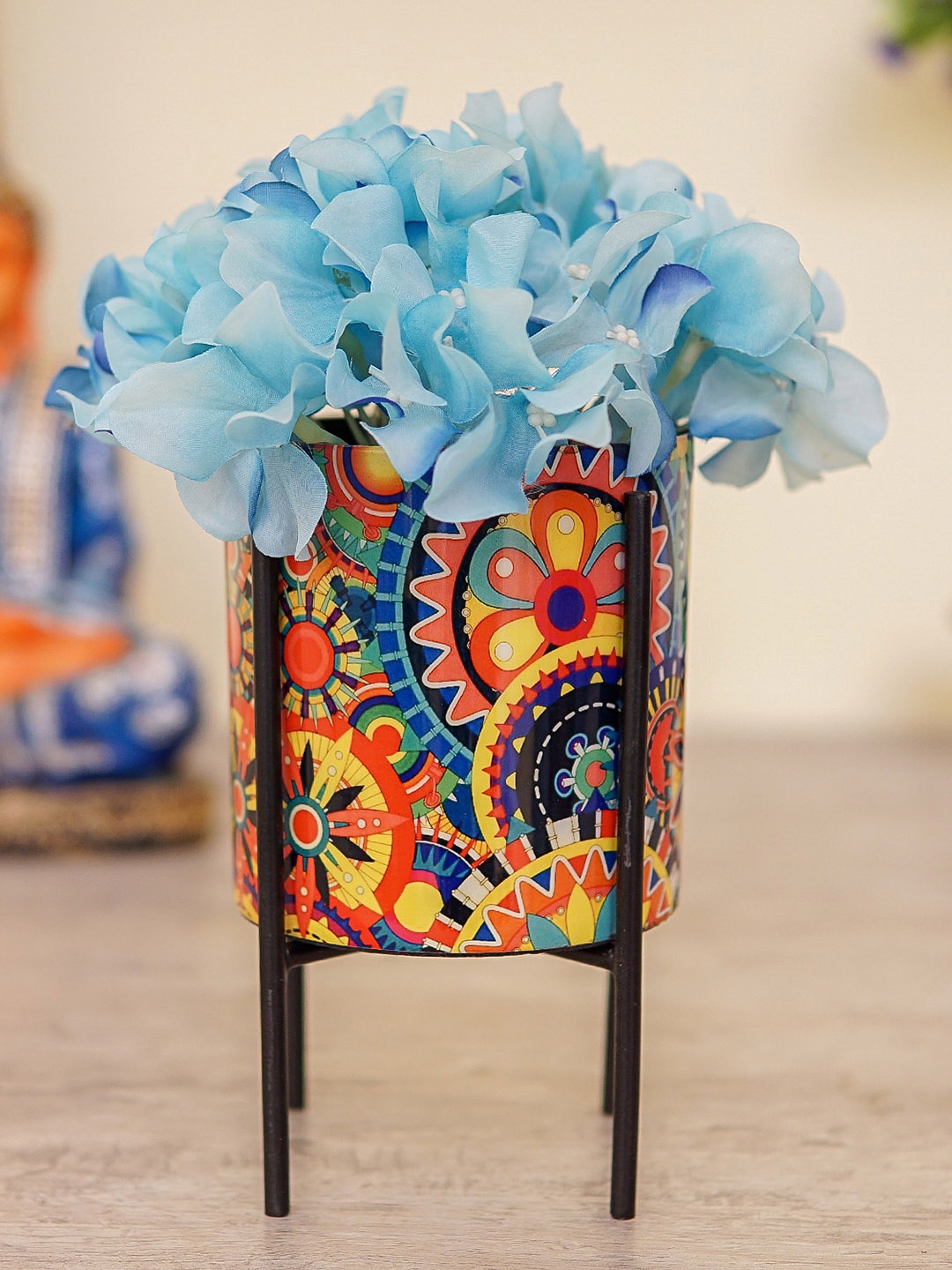 

StatueStudio Blue & Orange Printed Planters